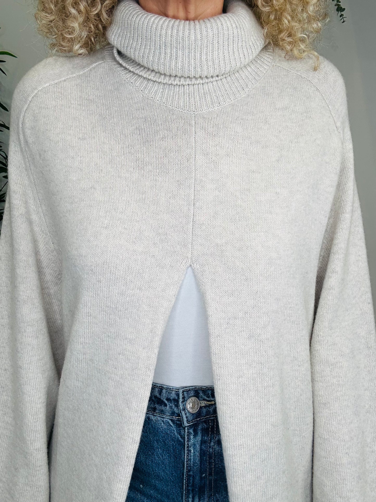 Split Front Jumper Dress - Size S