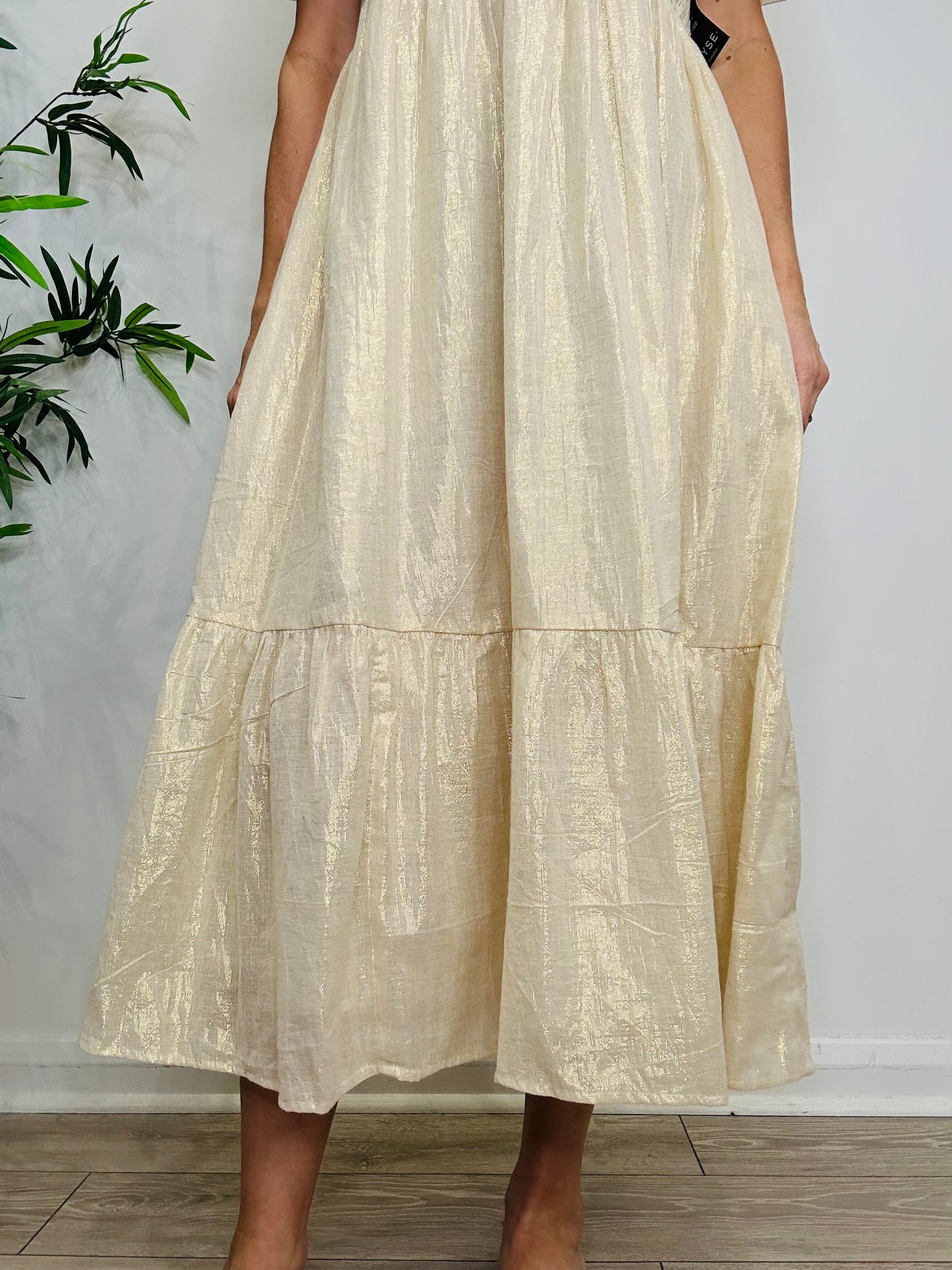 Smocked Metallic Dress - Size 4