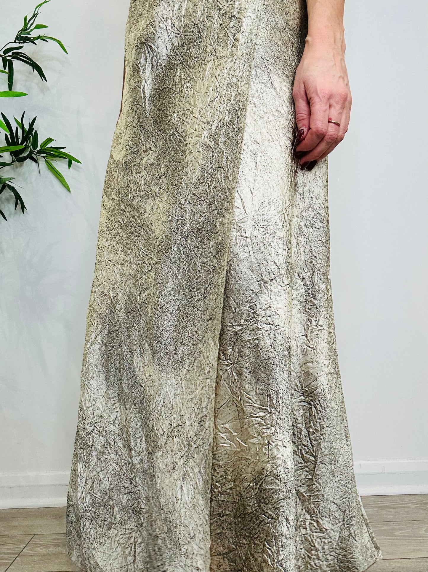 Crinkle Maxi Dress - Size S