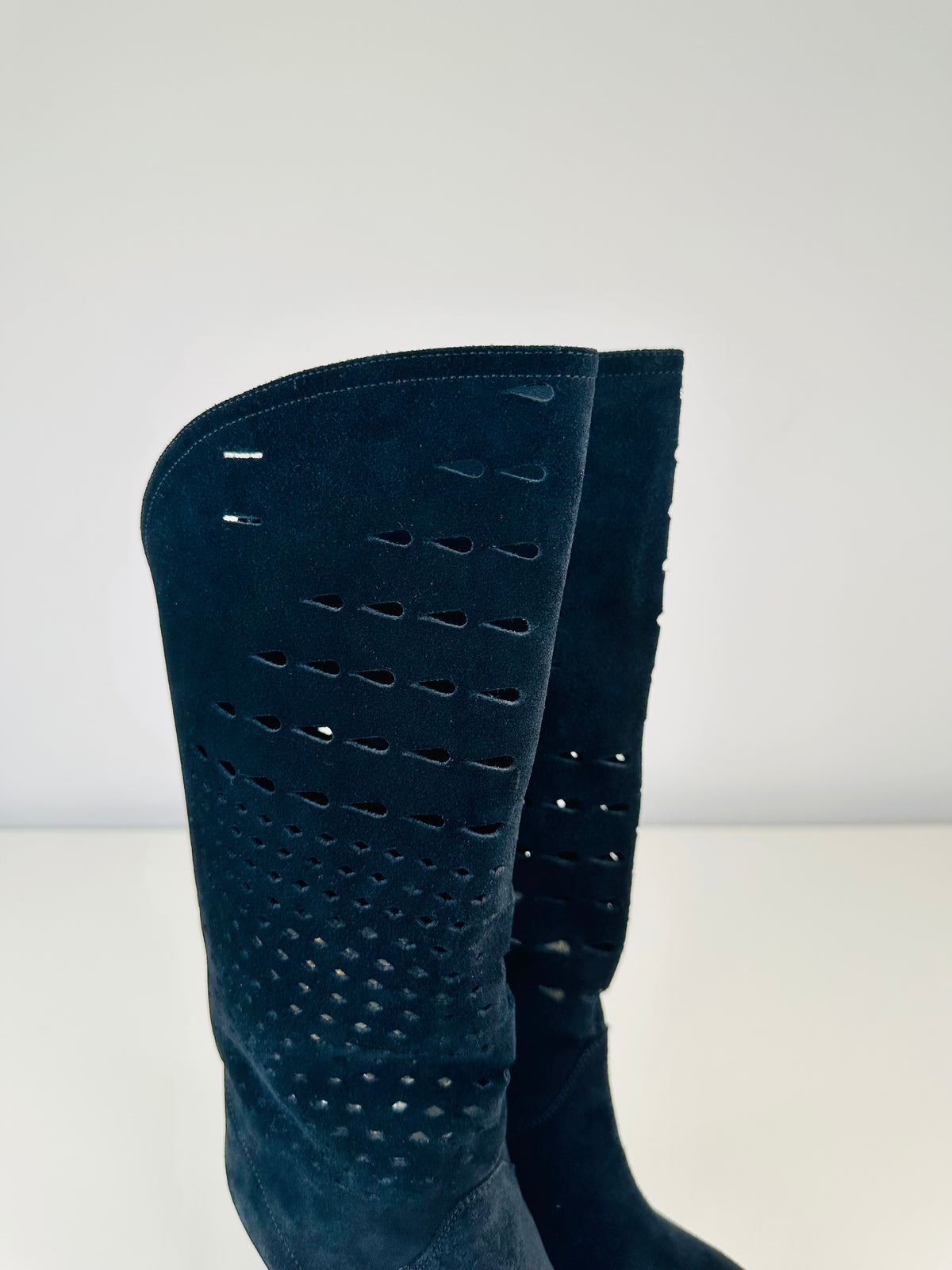Lurrey Perforated Suede Boots - Size 37