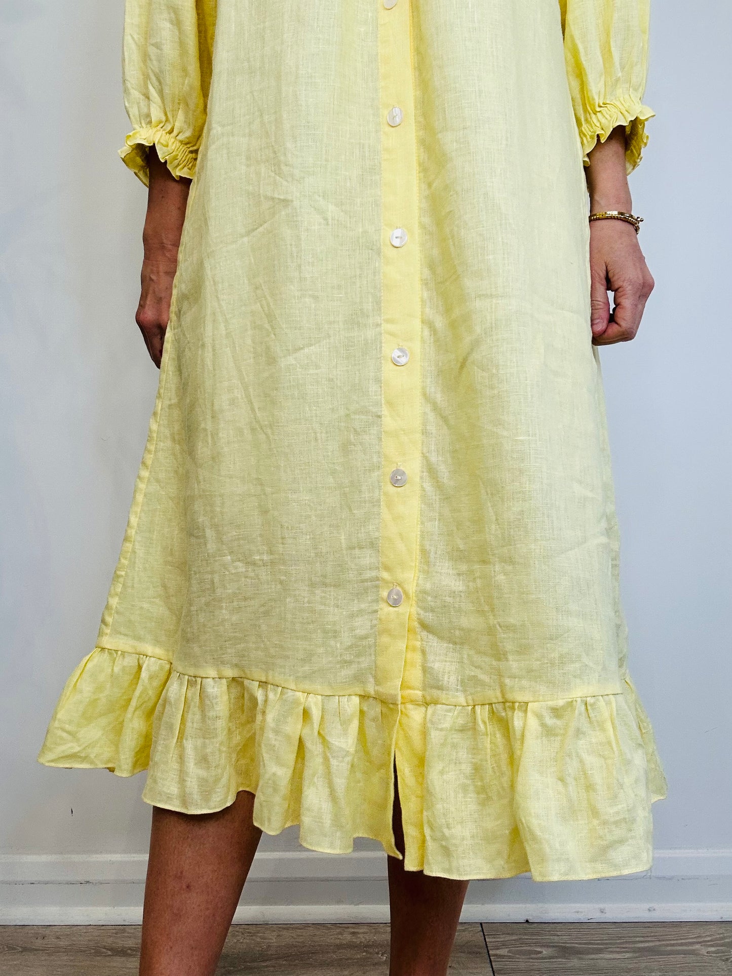 Linen Midi Dress - Size 1