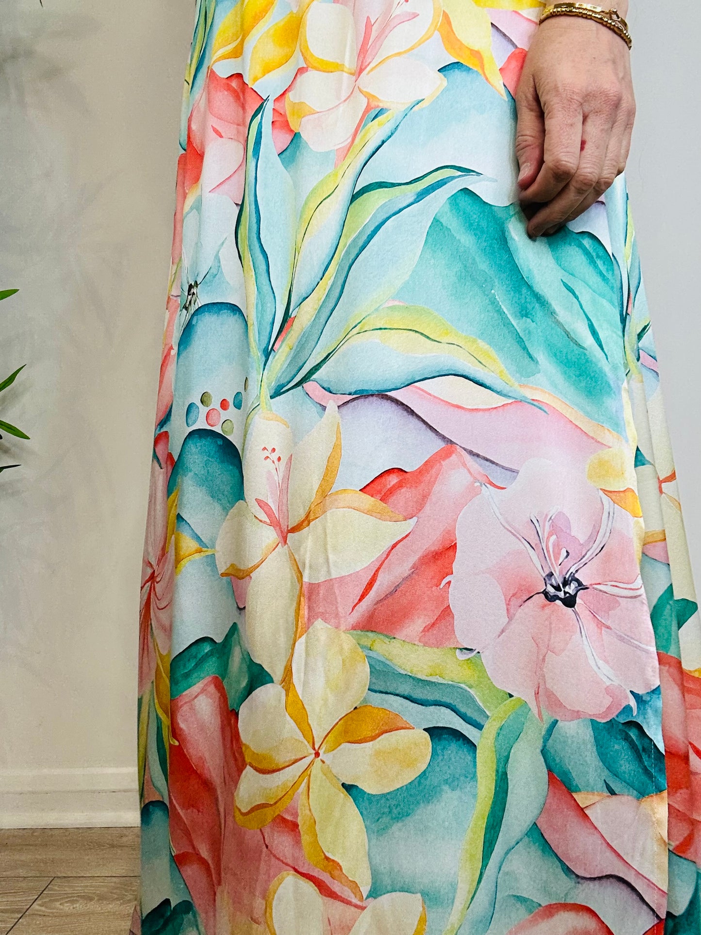 Silk Halterneck Dress - Size S