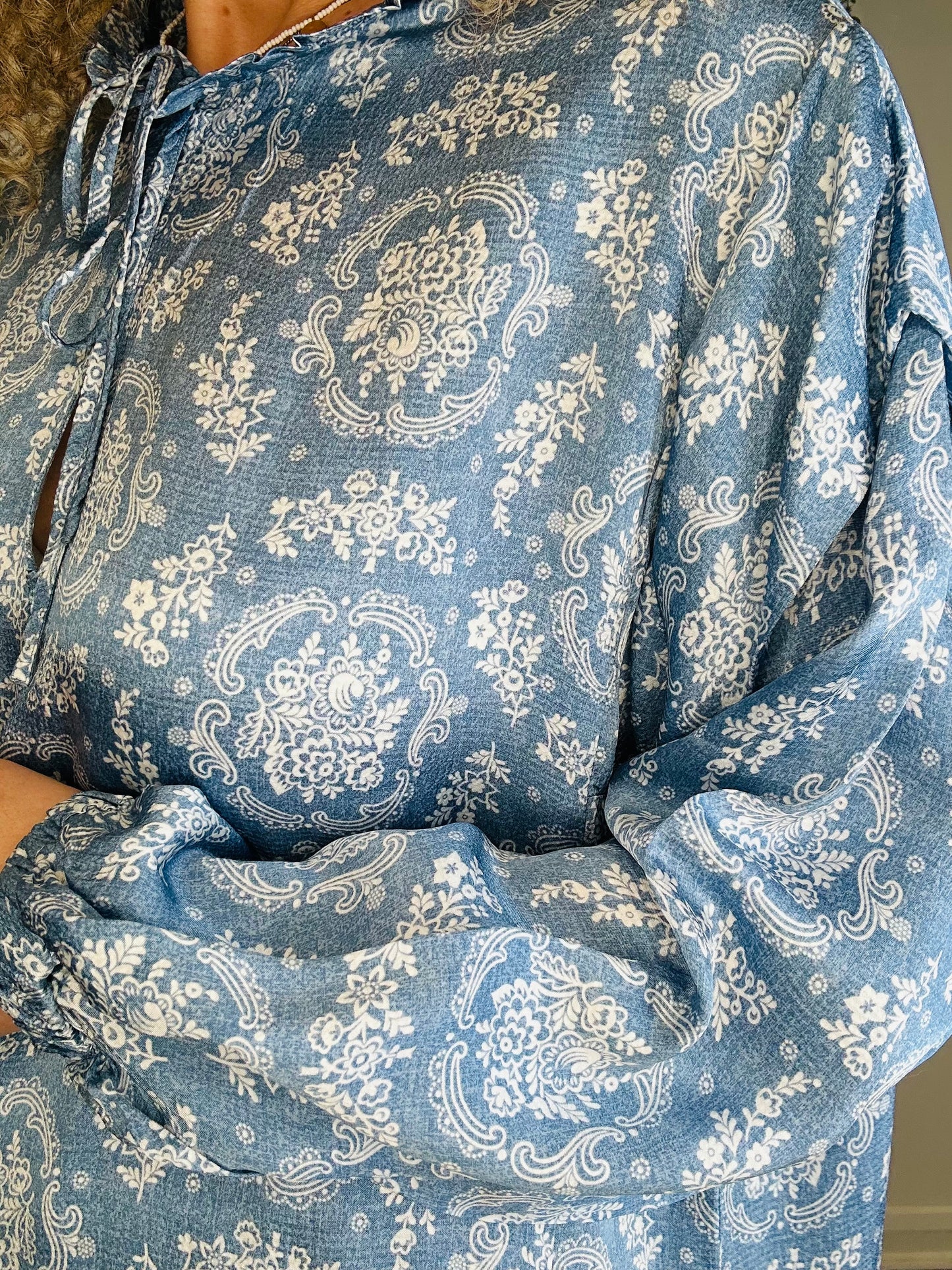 Short Patterned Dress - Size S