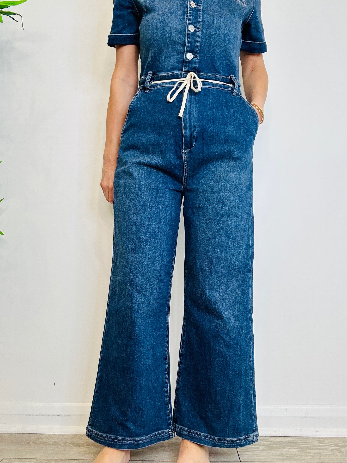 Carly Denim Jumpsuit - Size 12