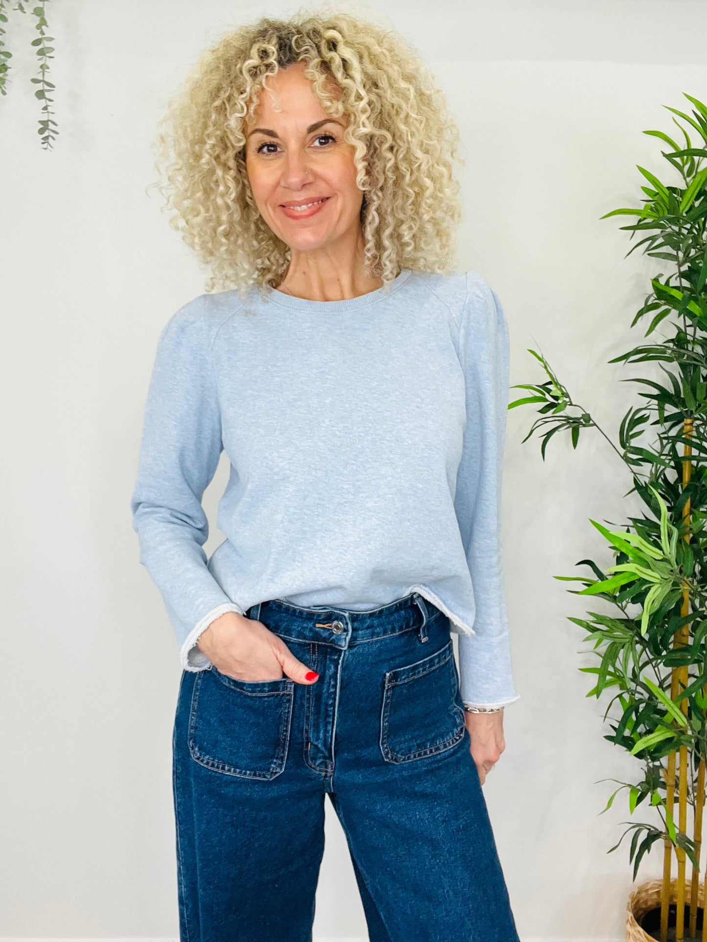 Puff Shoulder Sweatshirt - Size 14