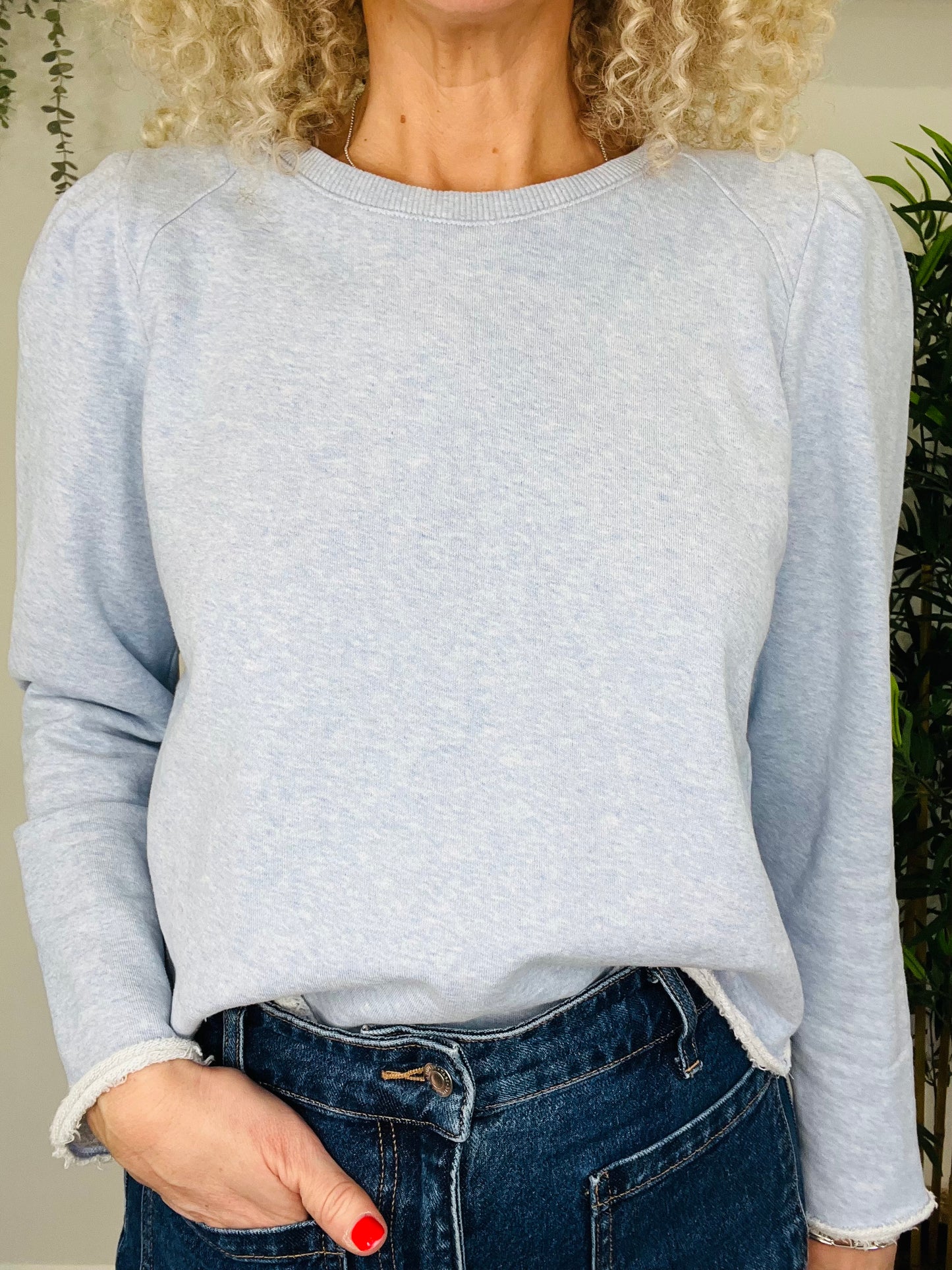 Puff Shoulder Sweatshirt - Size 14