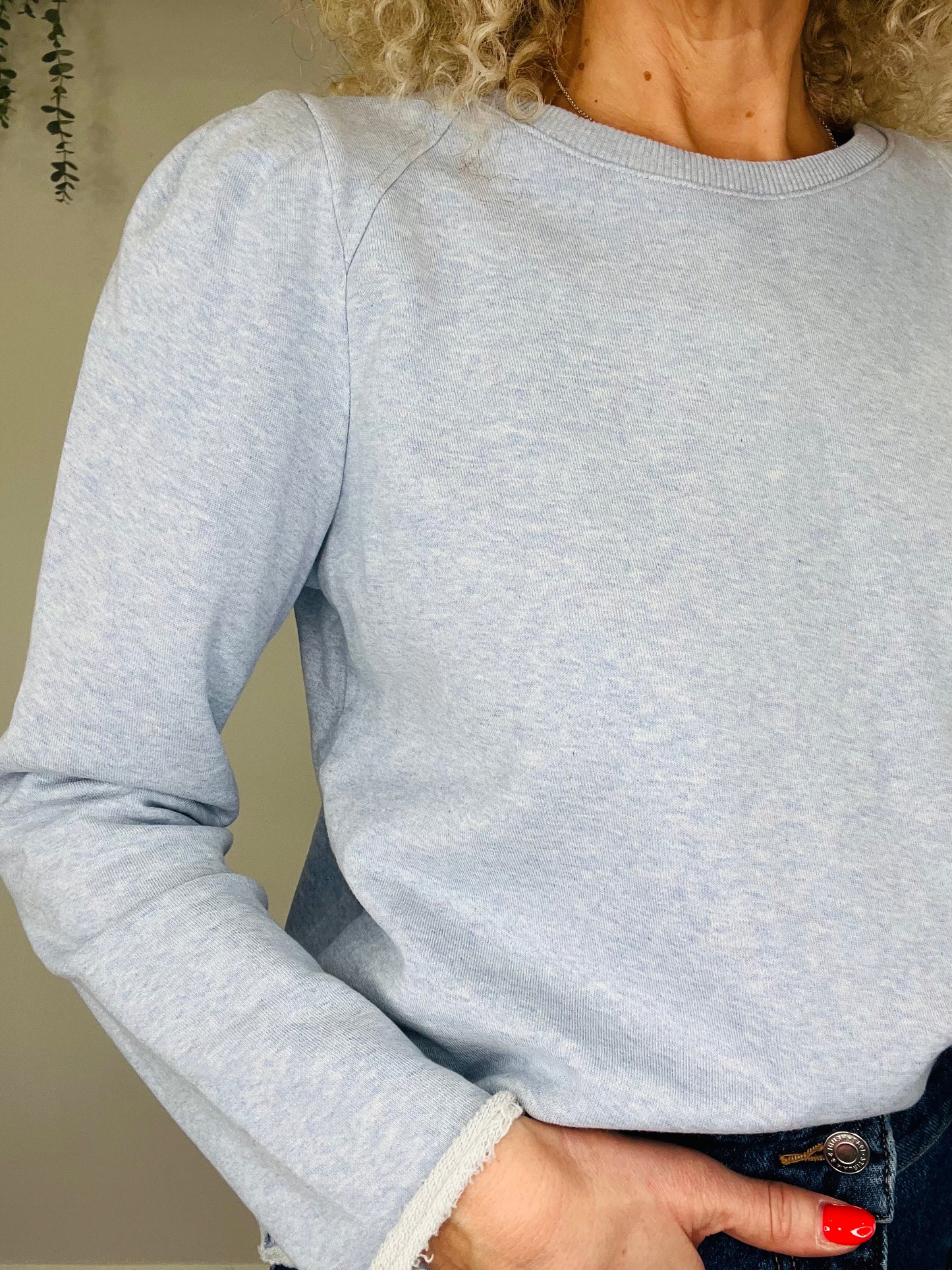 Puff Shoulder Sweatshirt - Size 14