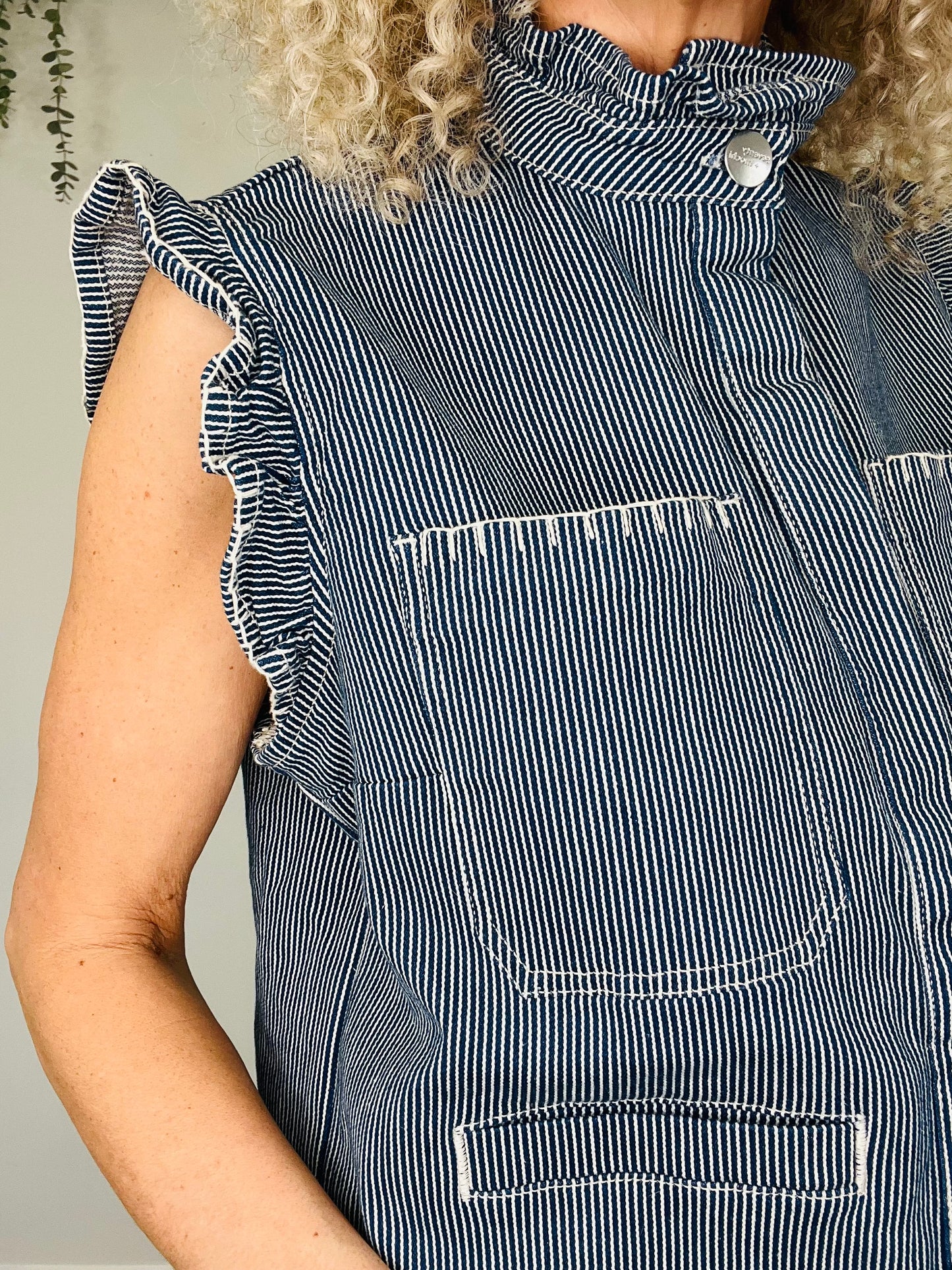 Striped Denim Gilet - Size 12