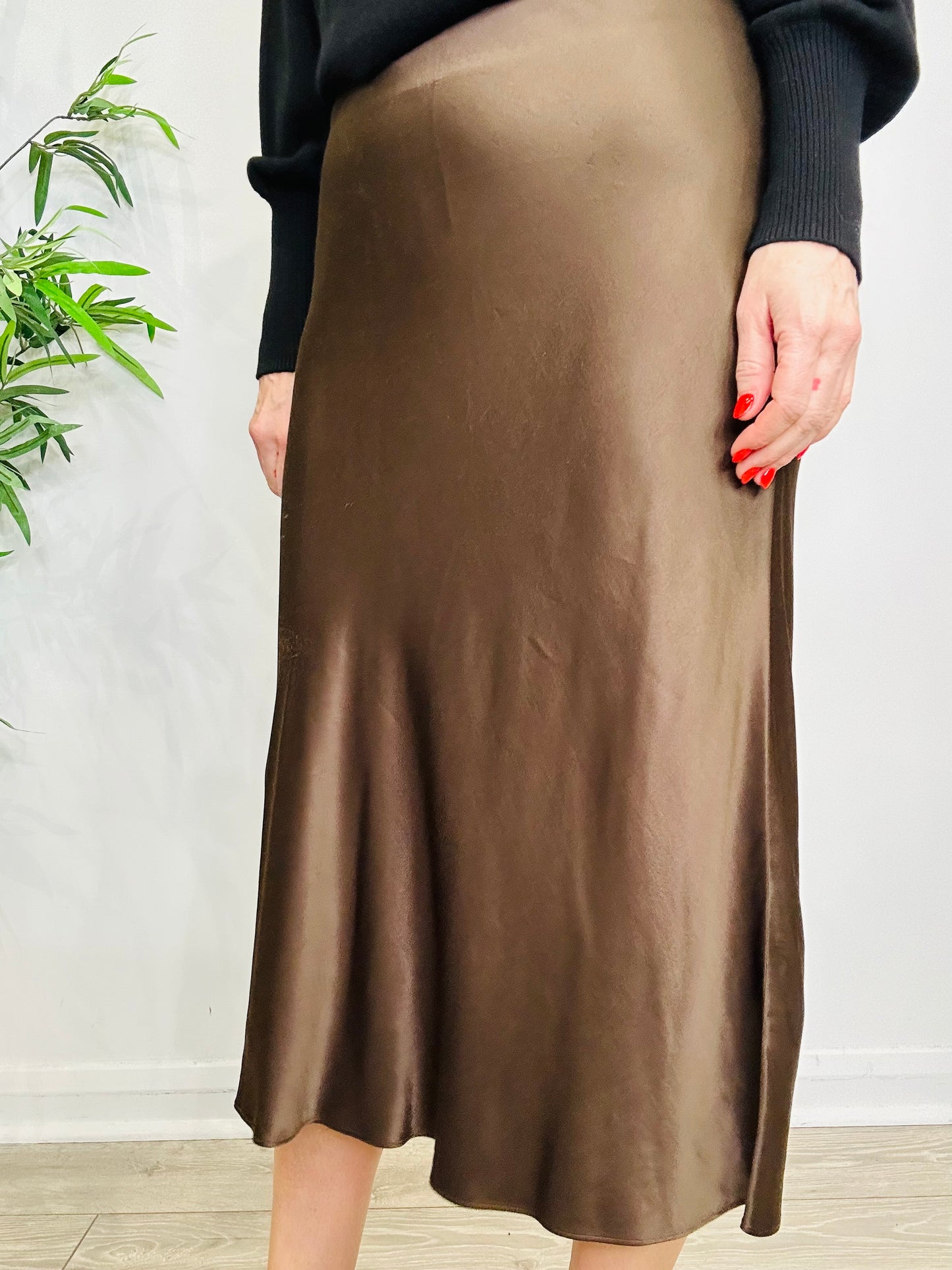 Satin Skirt - Size S