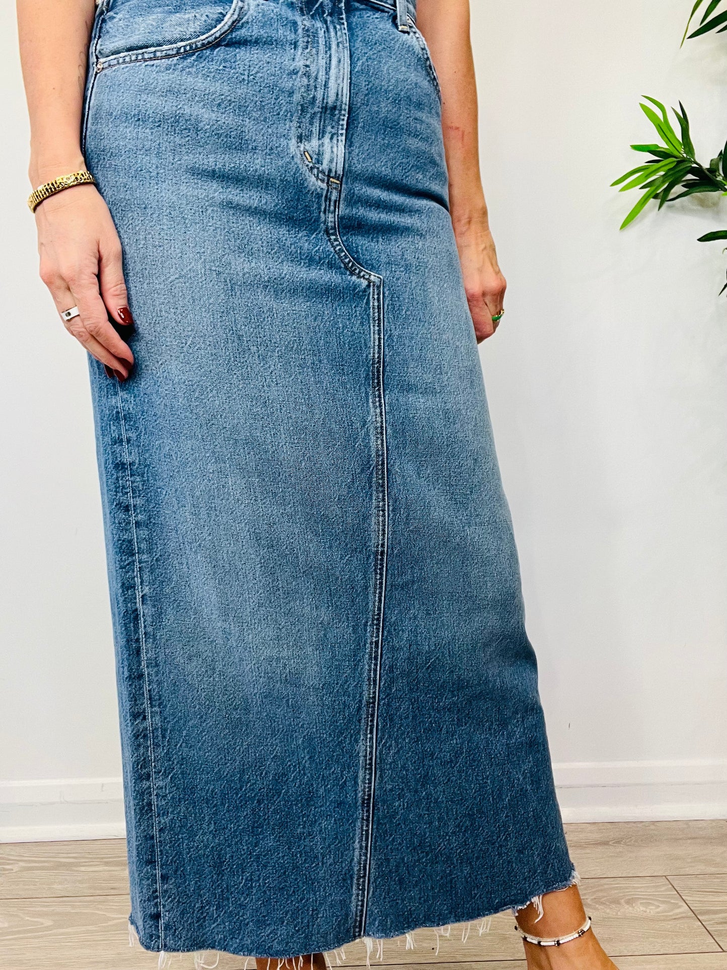 Denim Maxi Skirt - Size 27