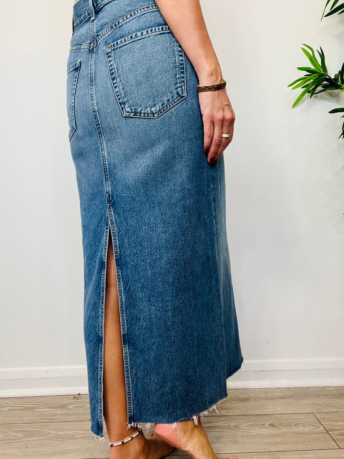 Denim Maxi Skirt - Size 27