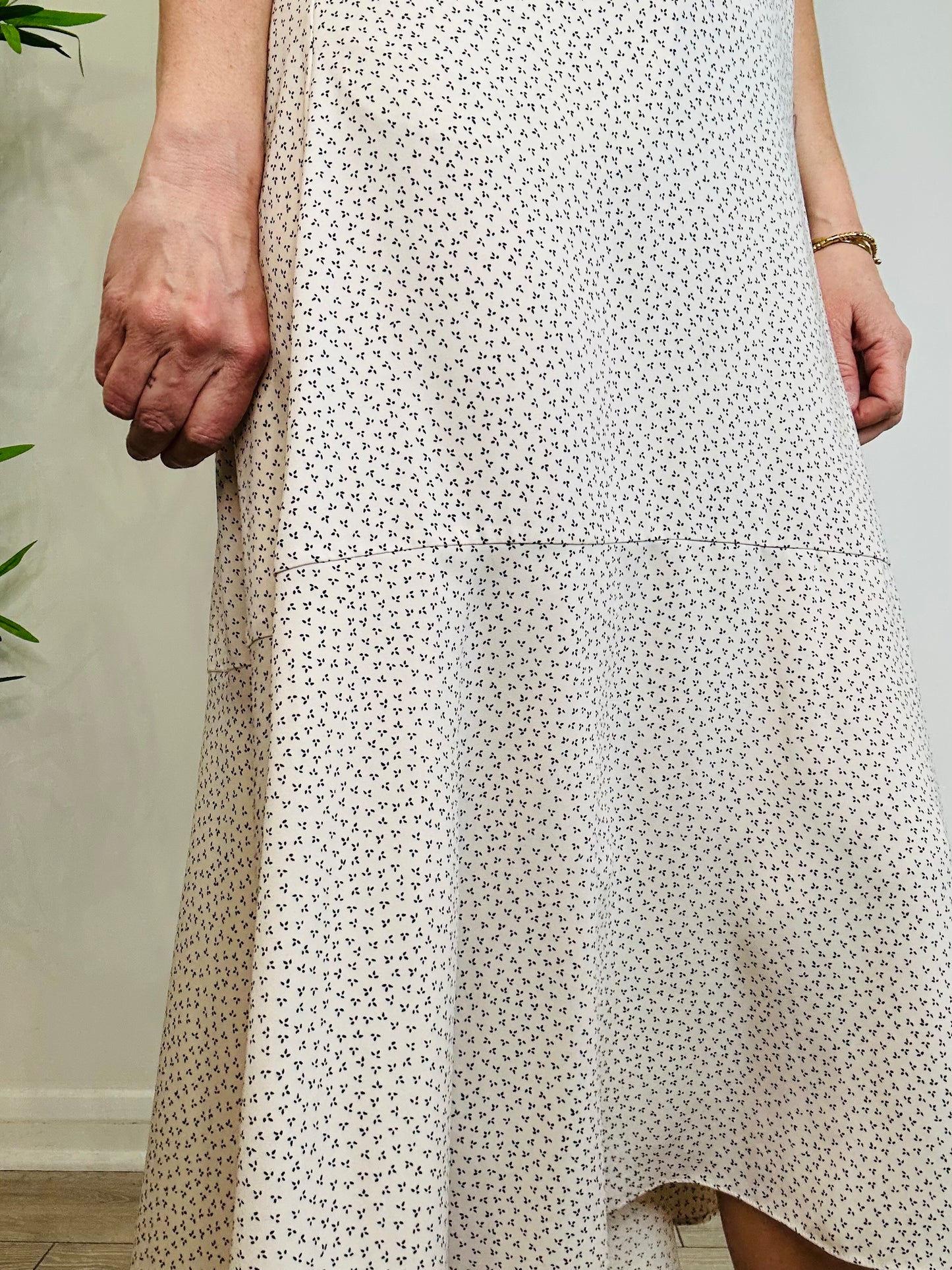Patterned Midi Dress - Size 8