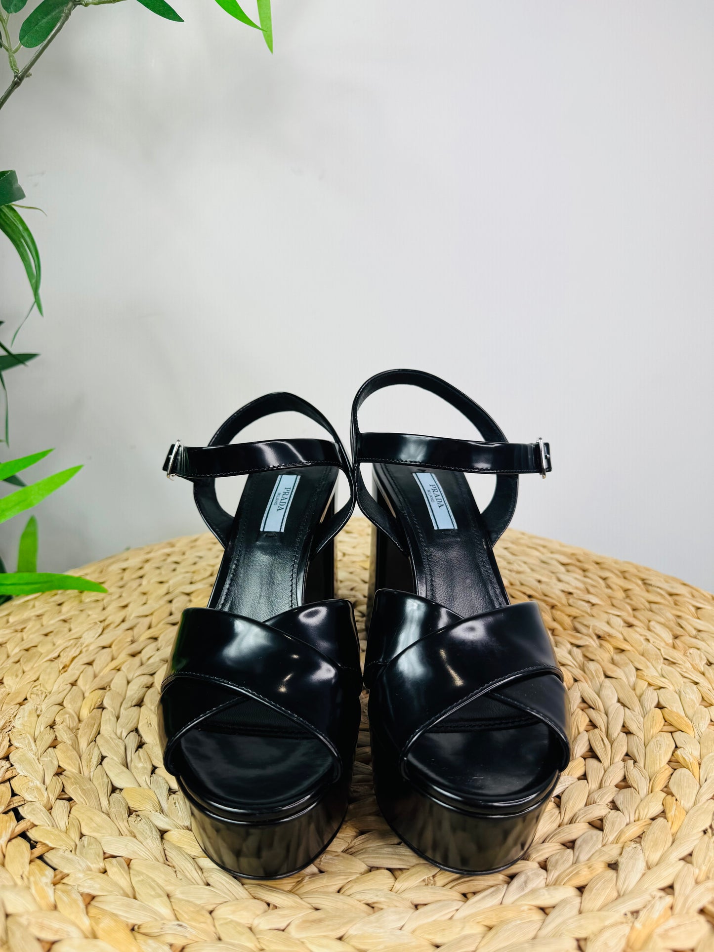 Leather Platform Sandals - Size 37.5