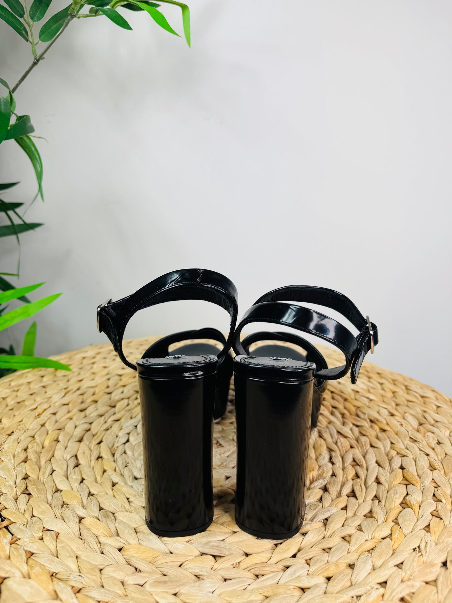 Leather Platform Sandals - Size 37.5