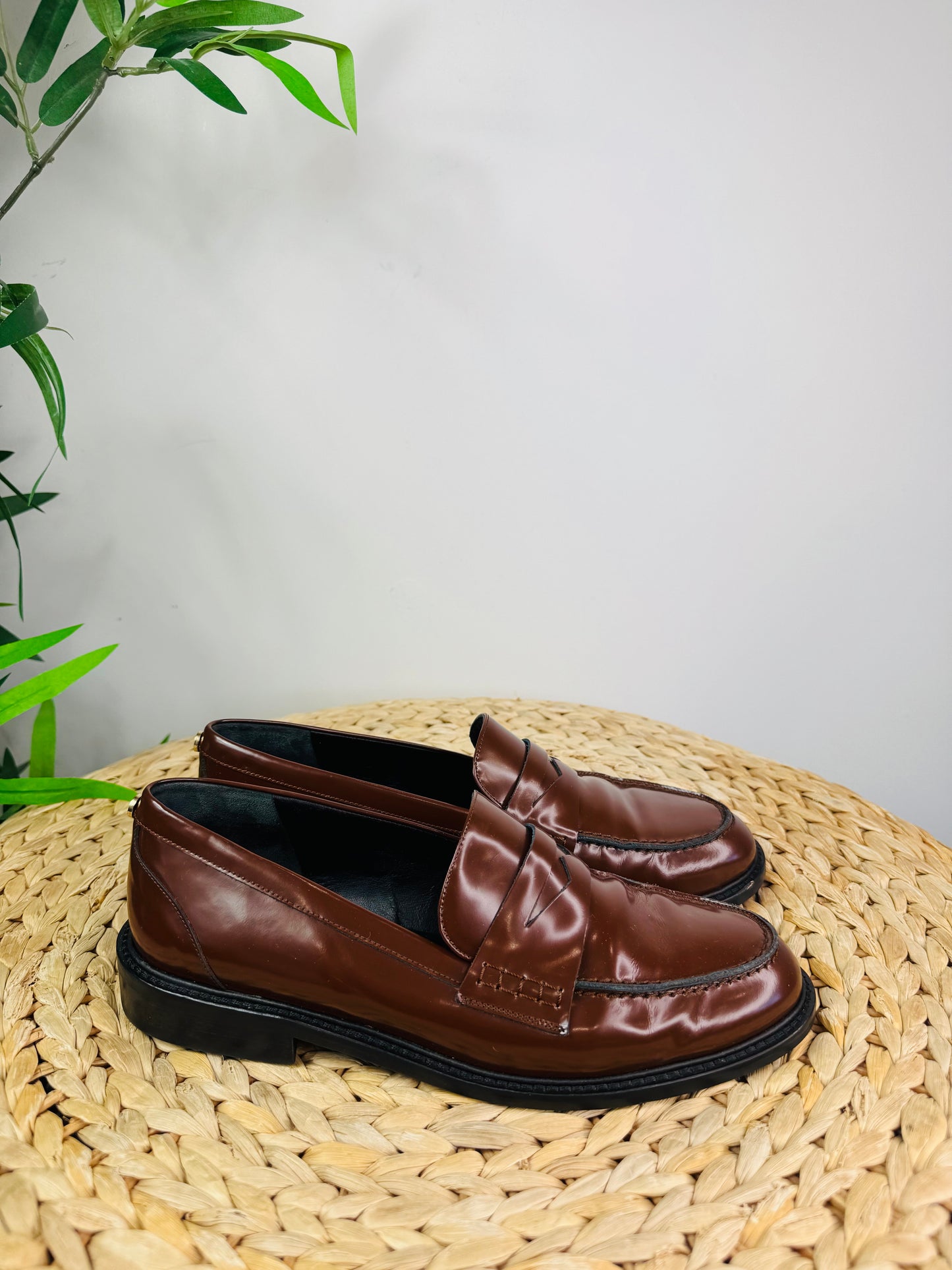 Penelope Leather Loafers - Size 39