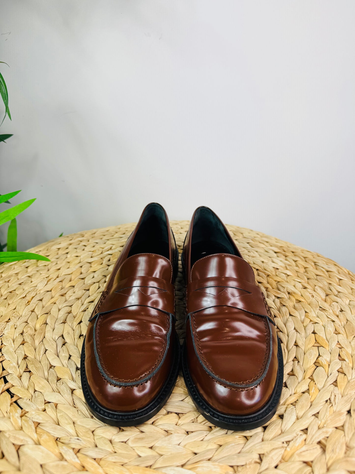 Penelope Leather Loafers - Size 39