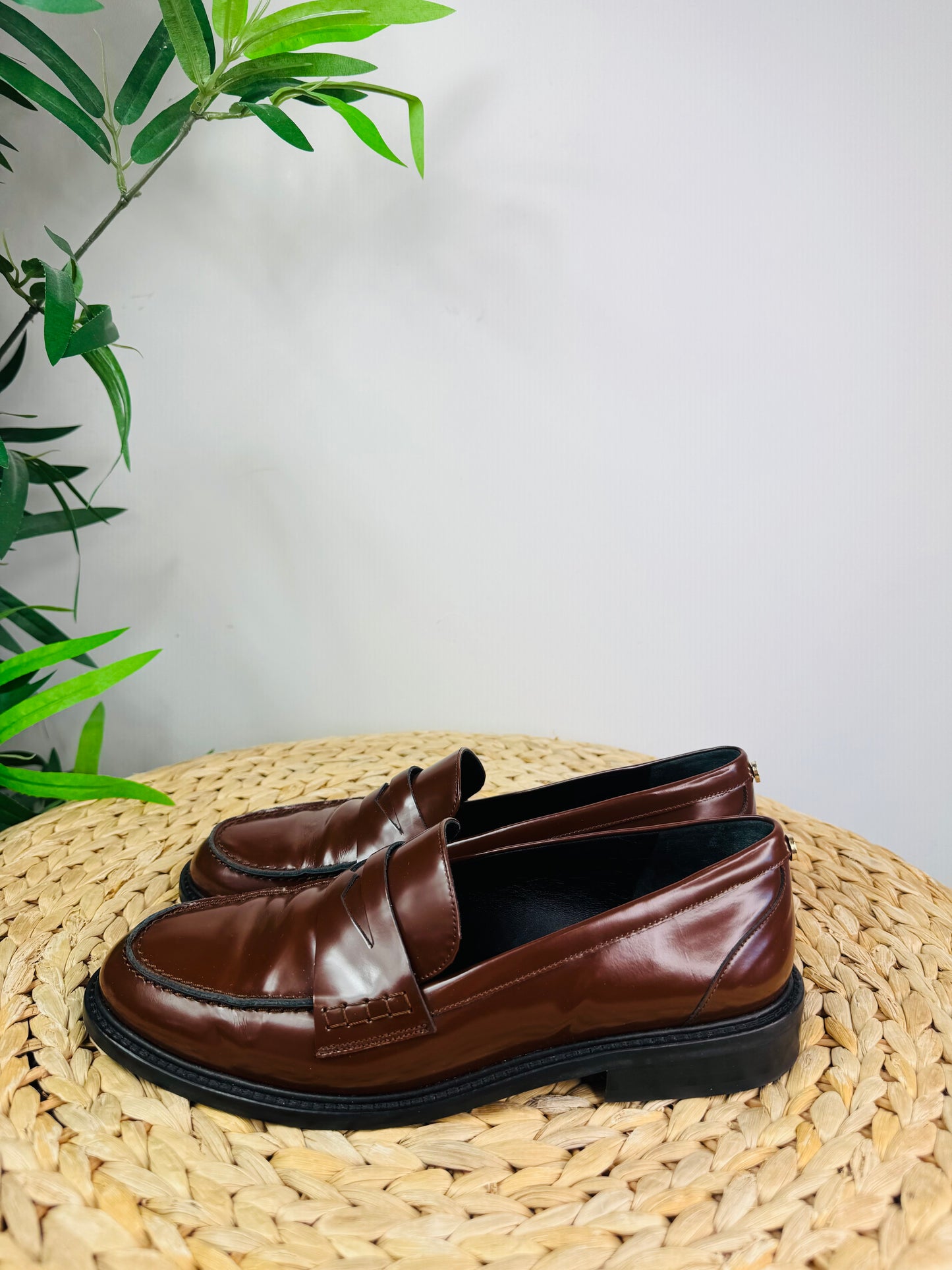 Penelope Leather Loafers - Size 39