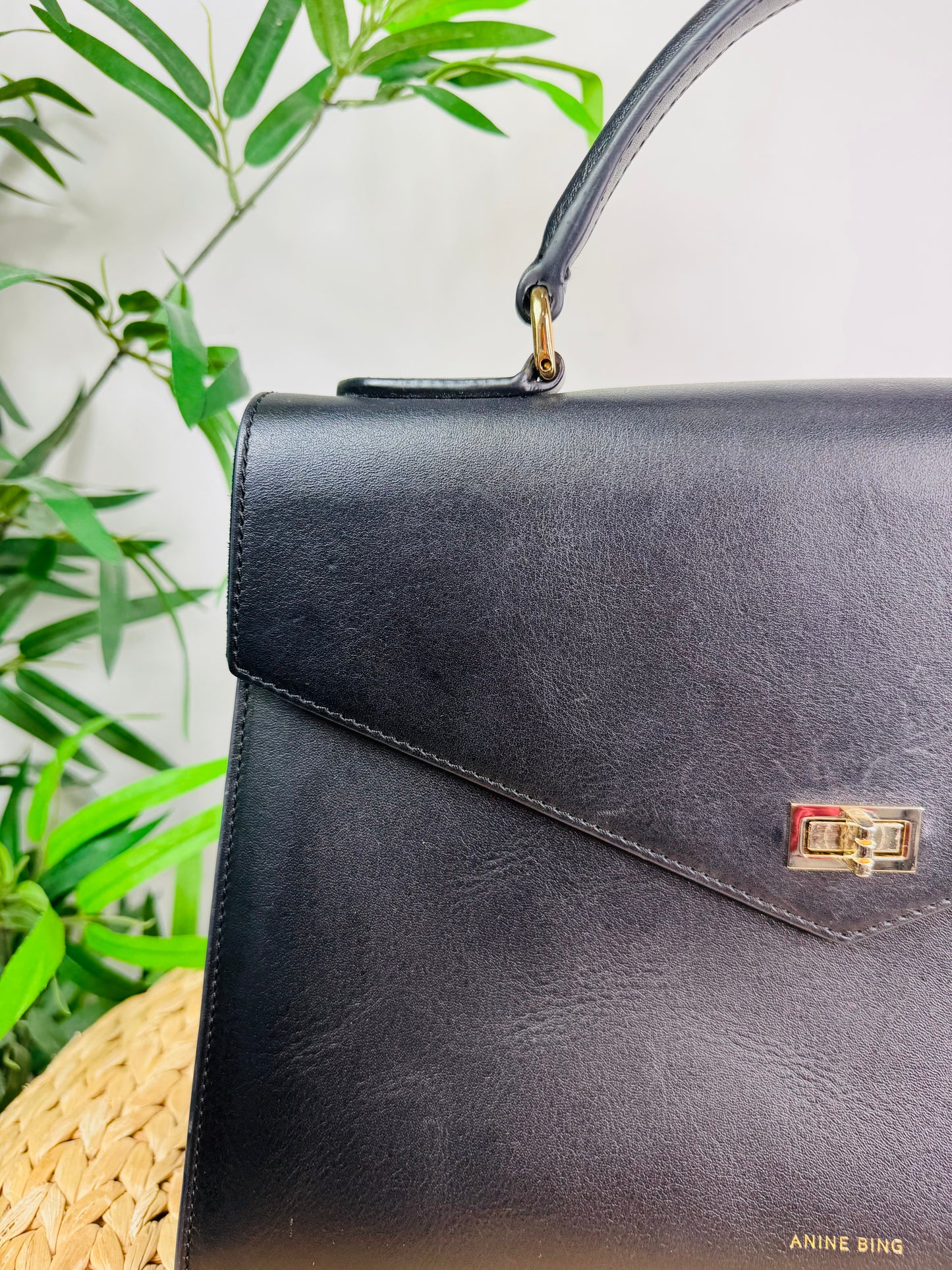 Leather Top Handle Bag