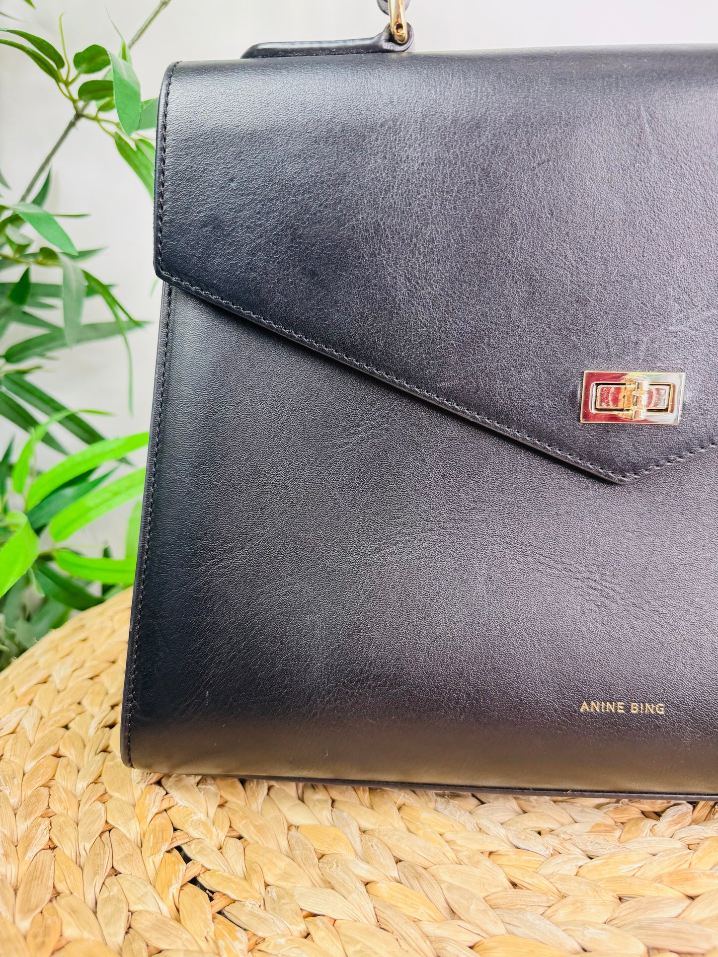 Leather Top Handle Bag