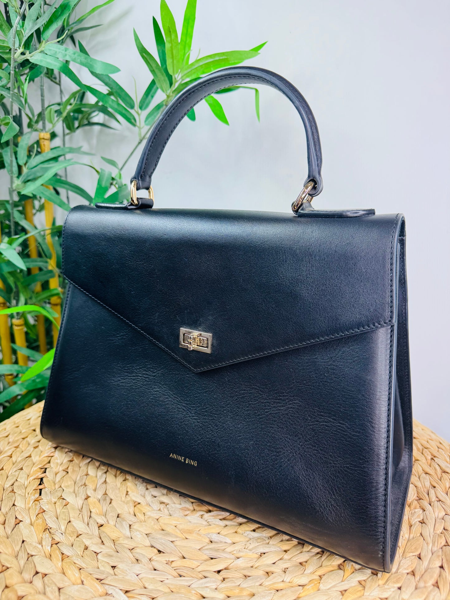 Leather Top Handle Bag