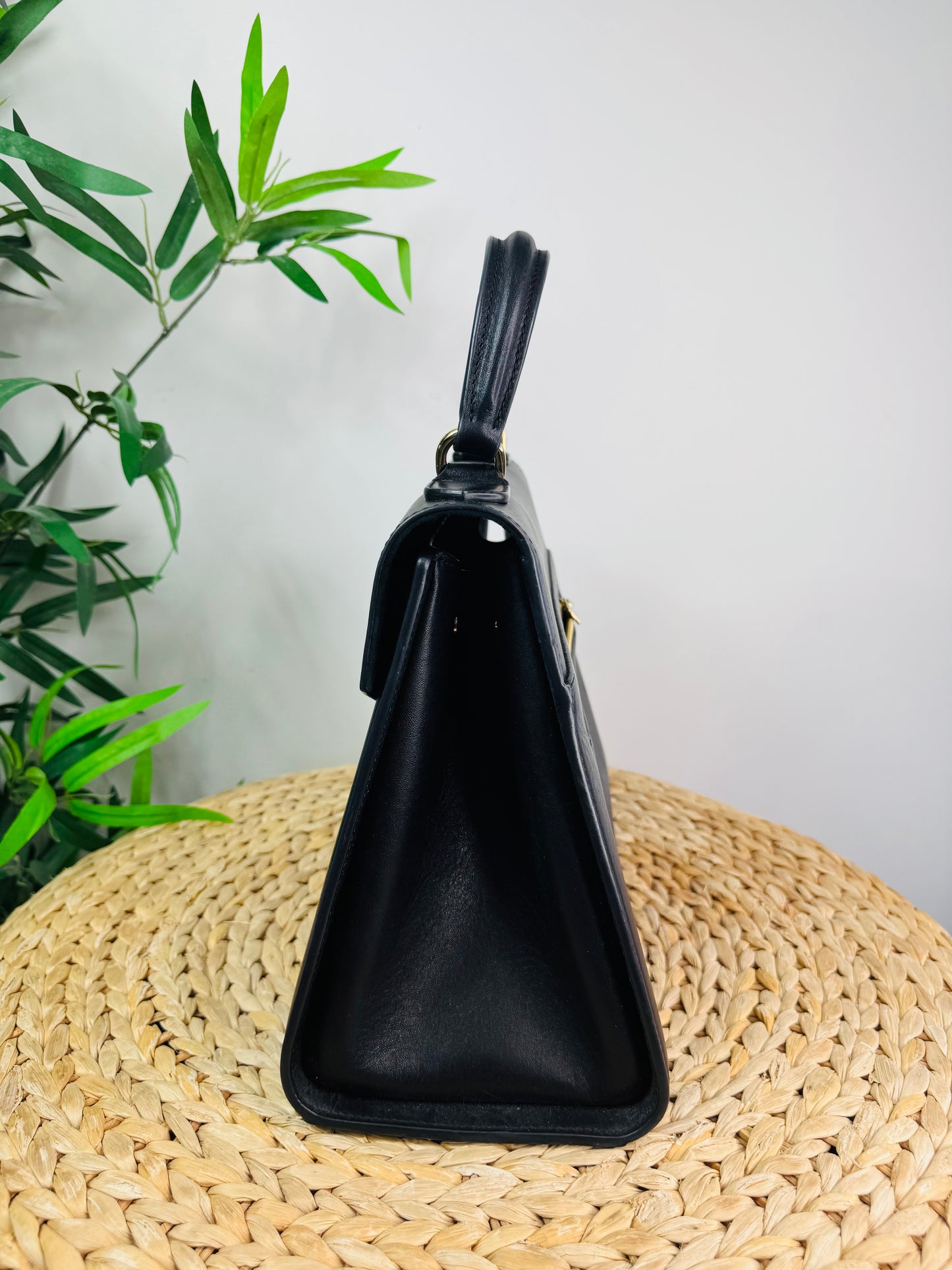 Leather Top Handle Bag