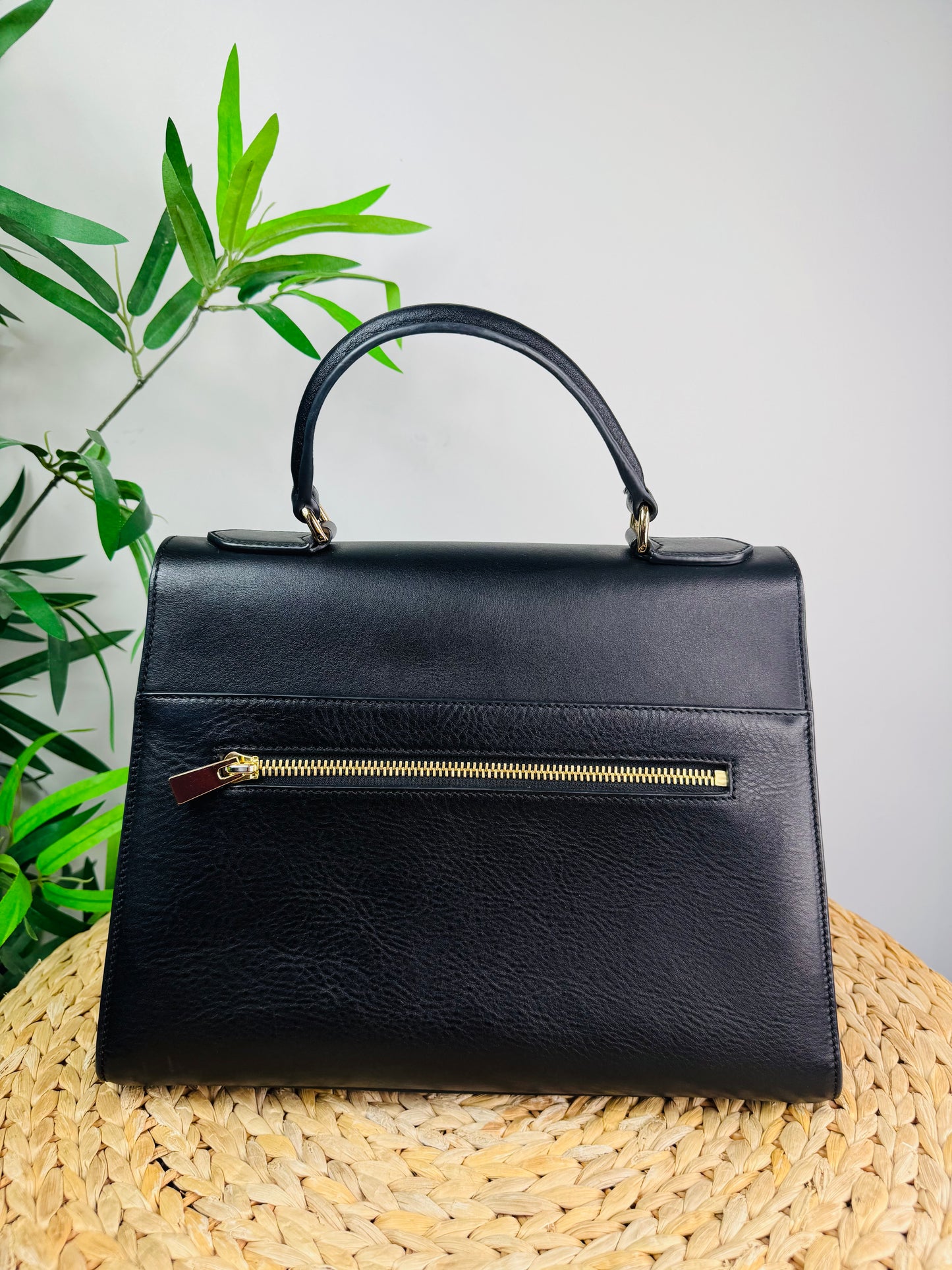 Leather Top Handle Bag