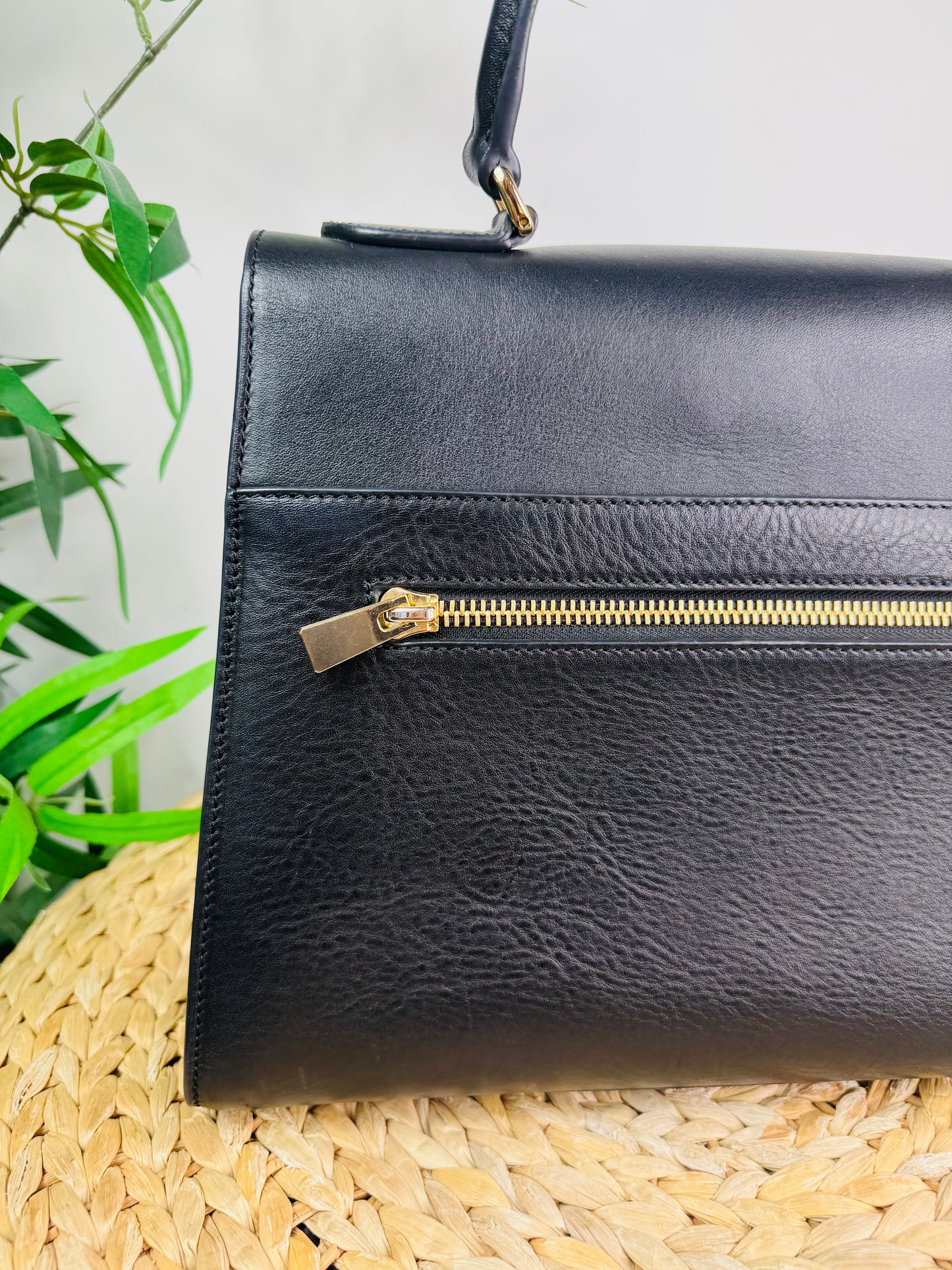 Leather Top Handle Bag