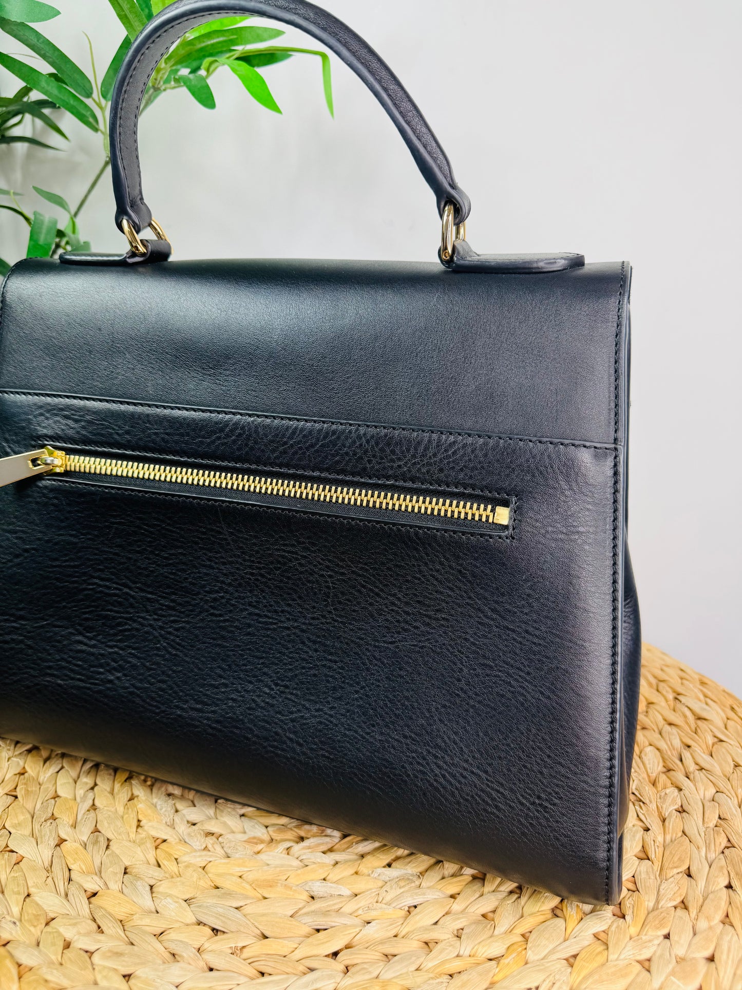 Leather Top Handle Bag