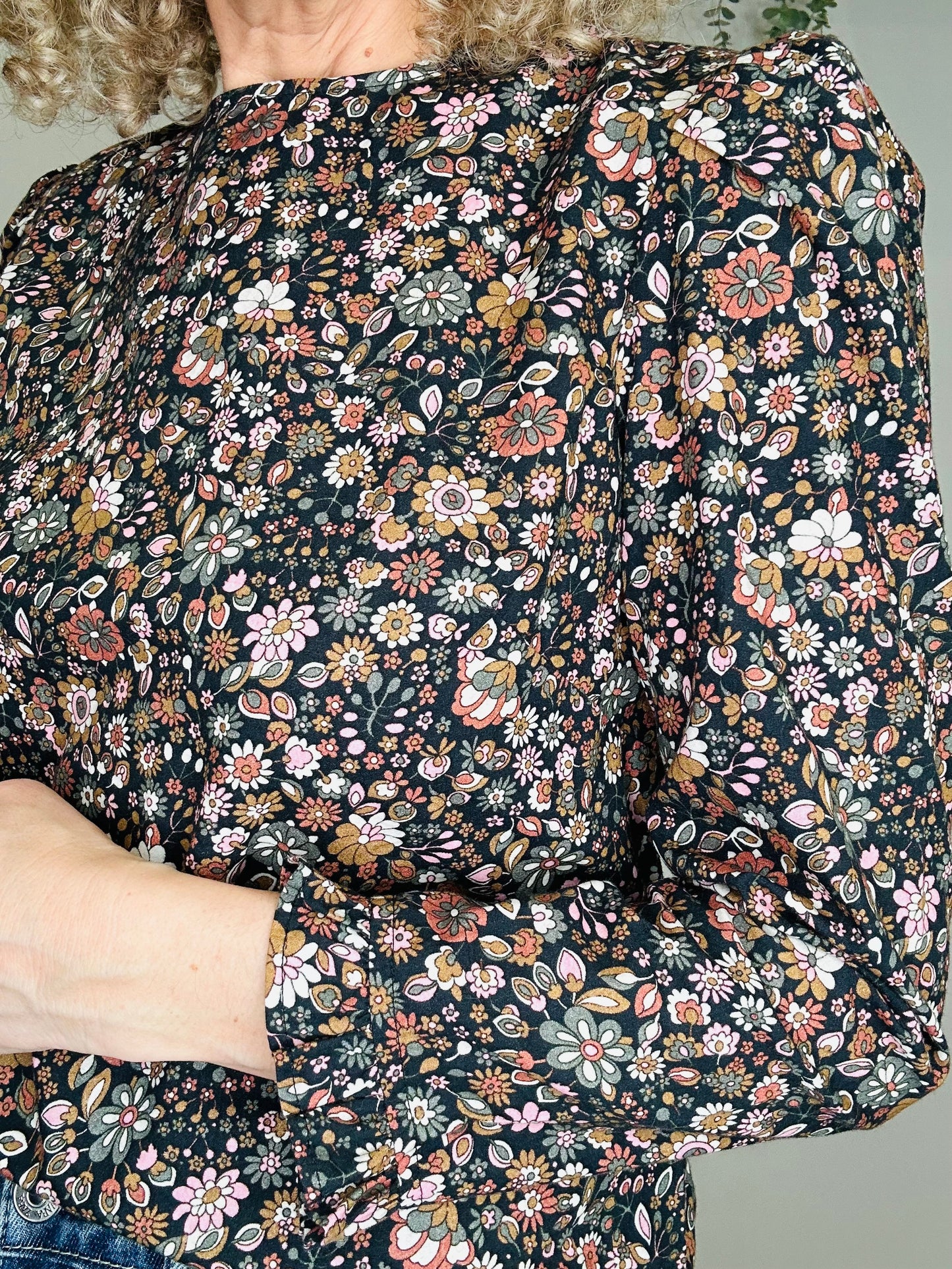 Floral Cotton Top - Size M