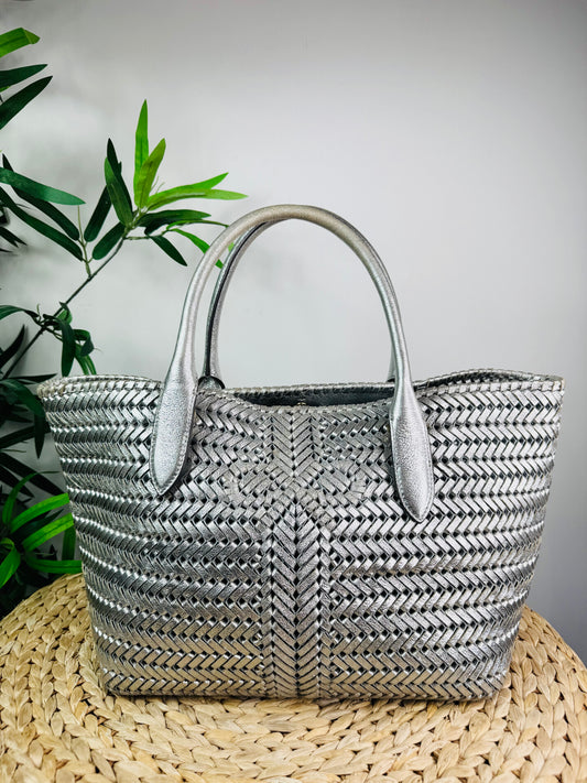Woven Leather Neeson Tote