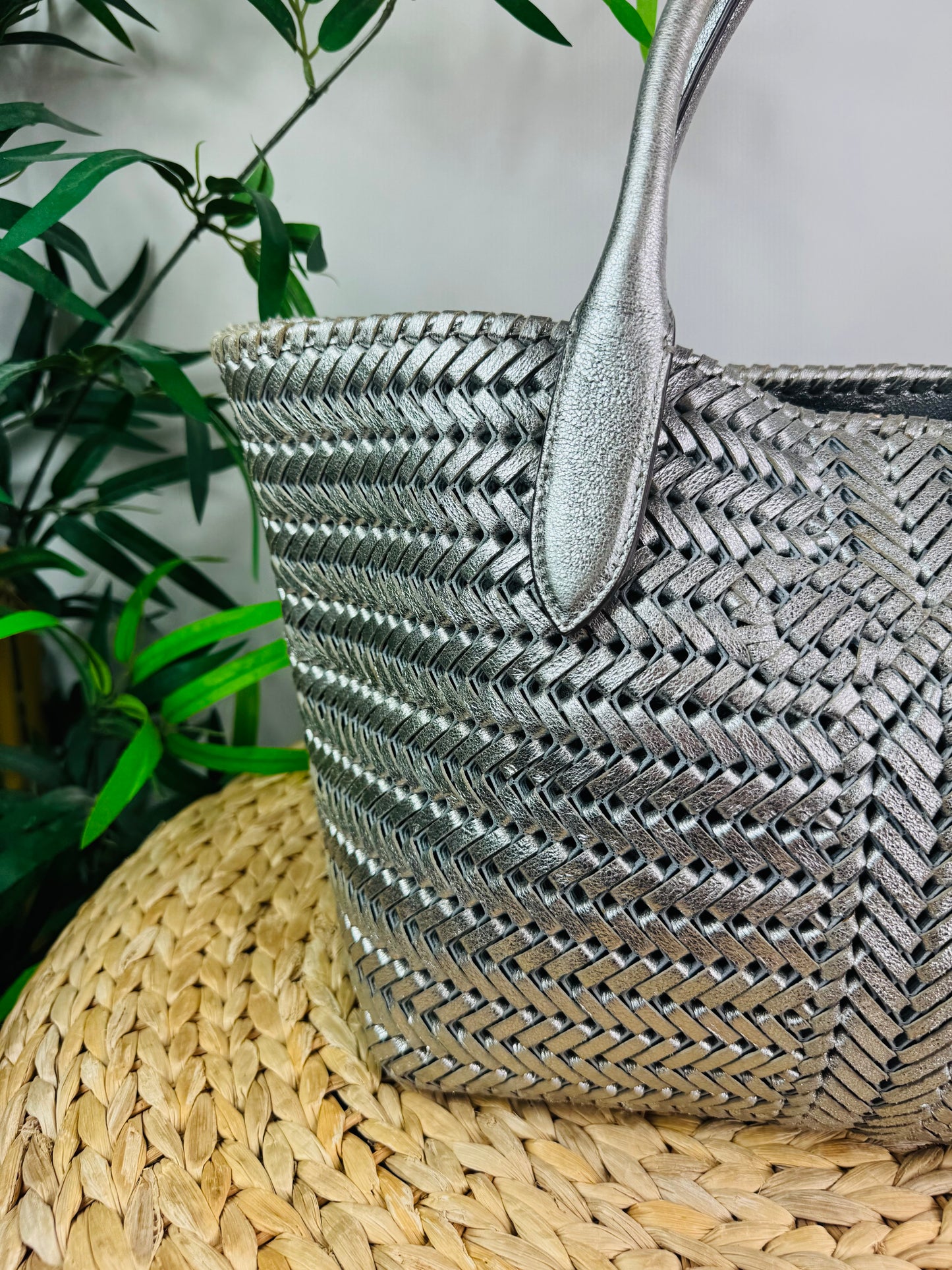 Woven Leather Neeson Tote