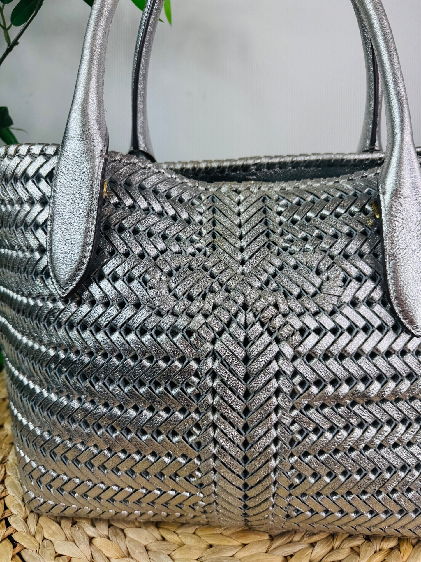Woven Leather Neeson Tote