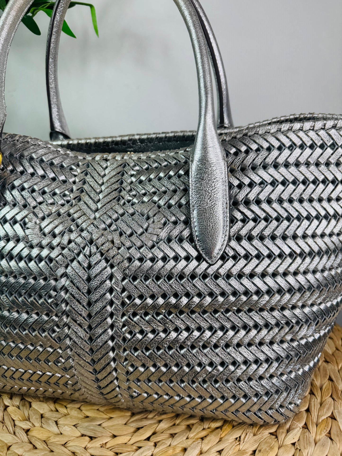 Woven Leather Neeson Tote