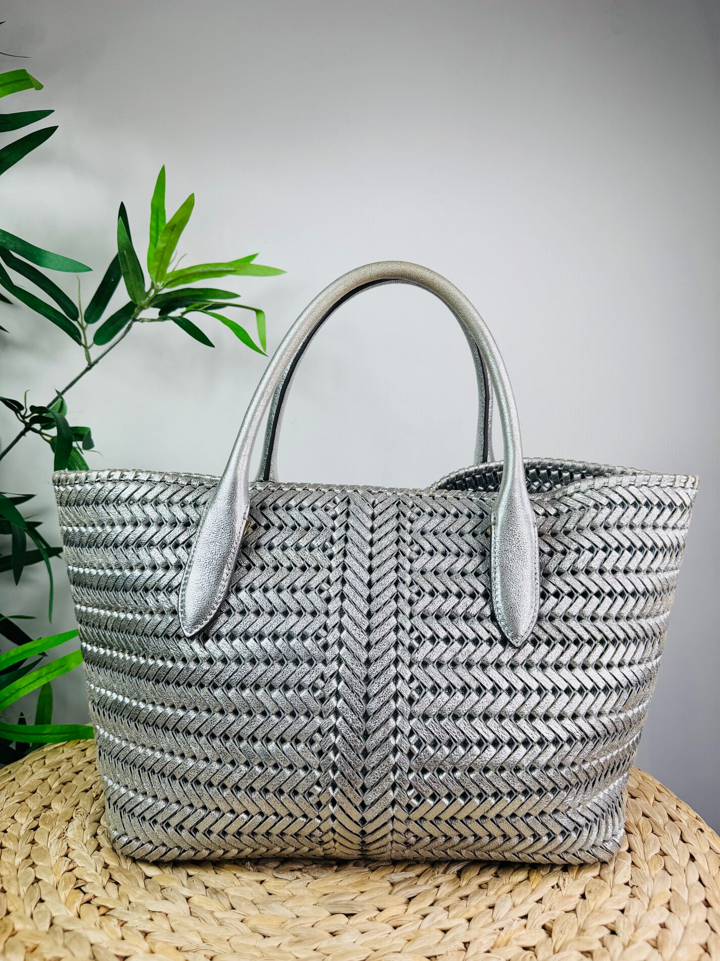 Woven Leather Neeson Tote