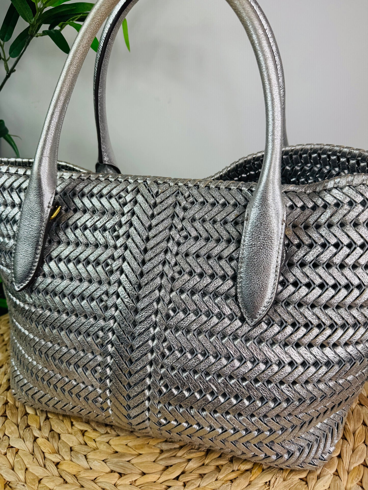 Woven Leather Neeson Tote