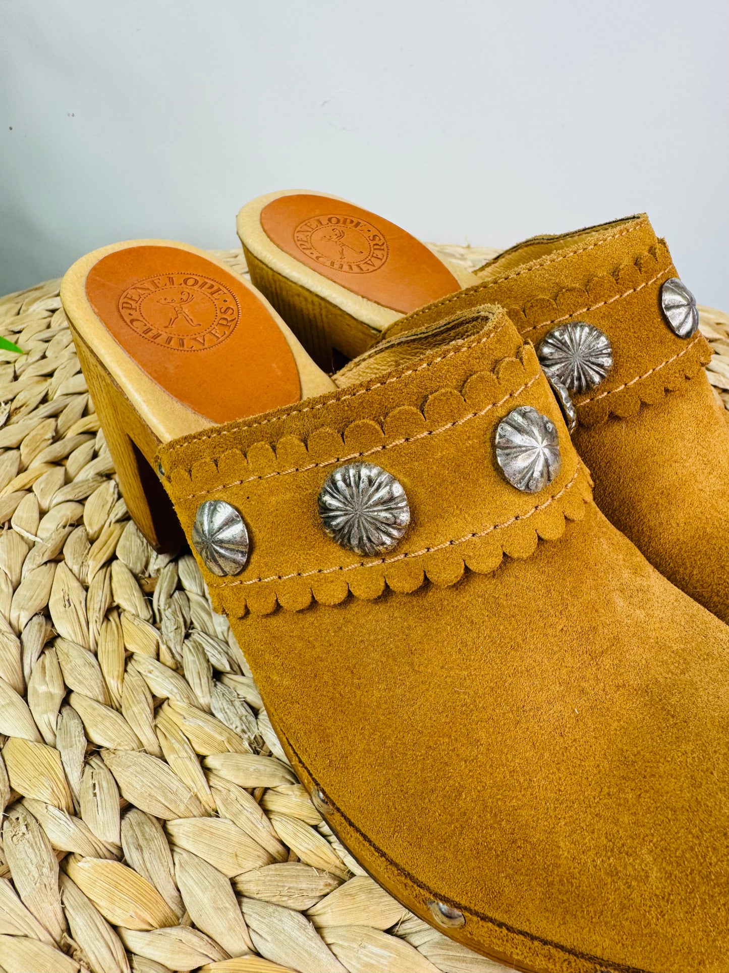 Suede Clogs - Size 39