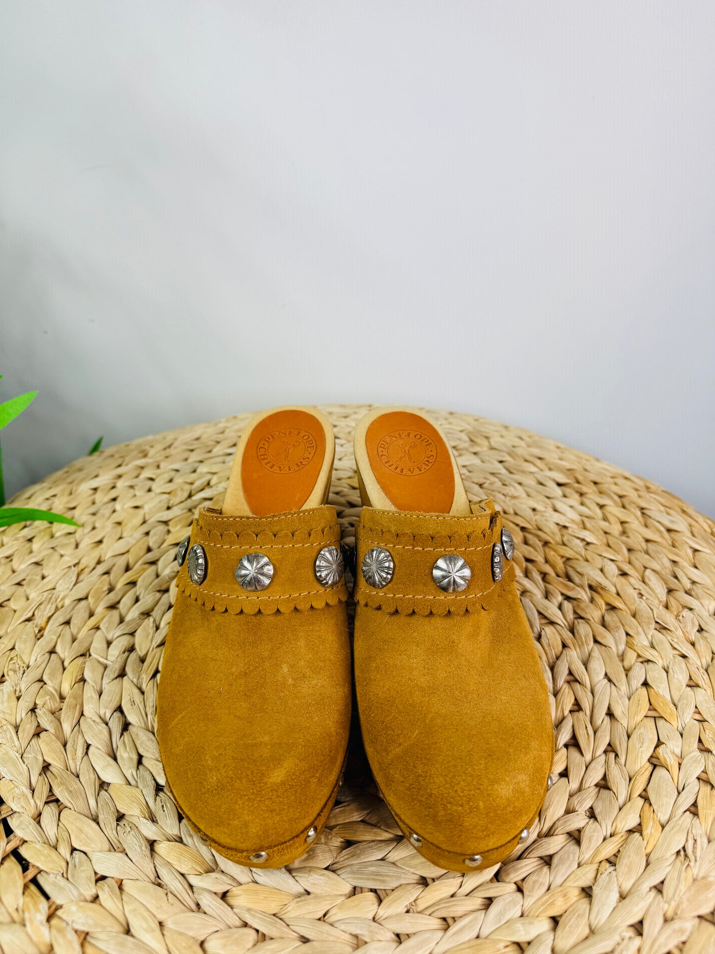 Suede Clogs - Size 39