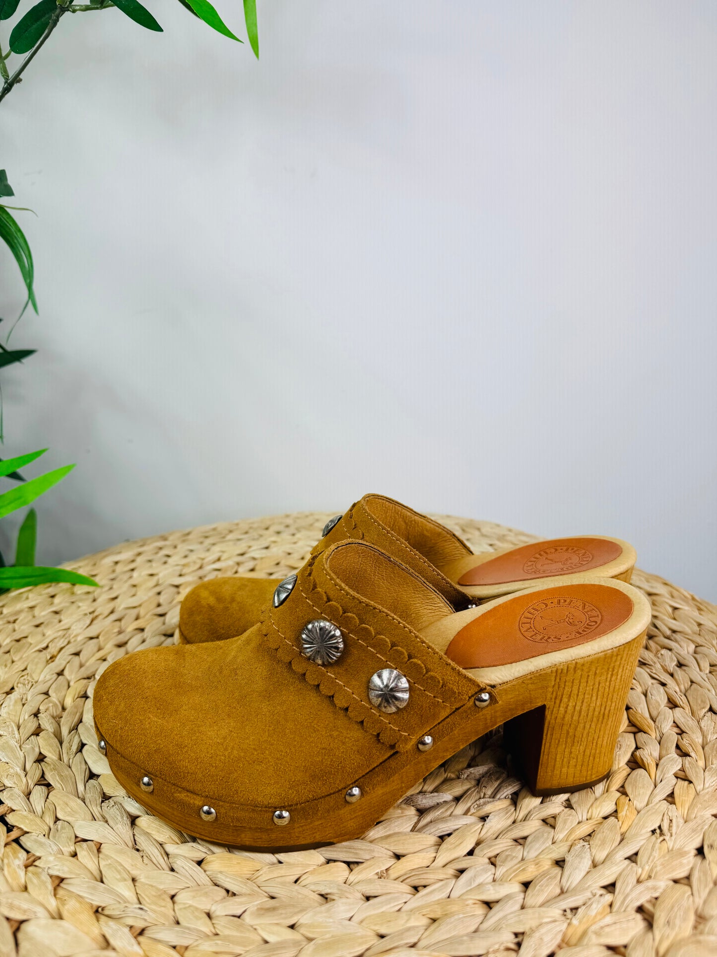 Suede Clogs - Size 39