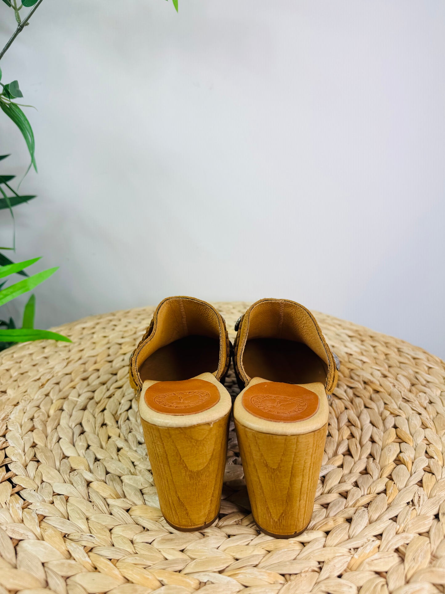Suede Clogs - Size 39