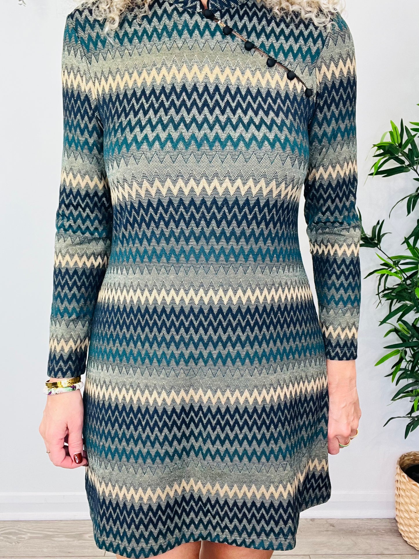 Chevron Knit Dress - Size 10