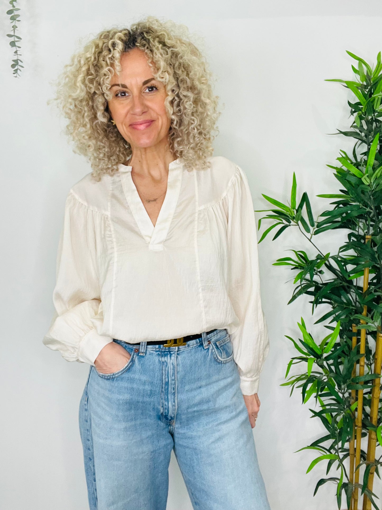 V-Neck Blouse - Size M