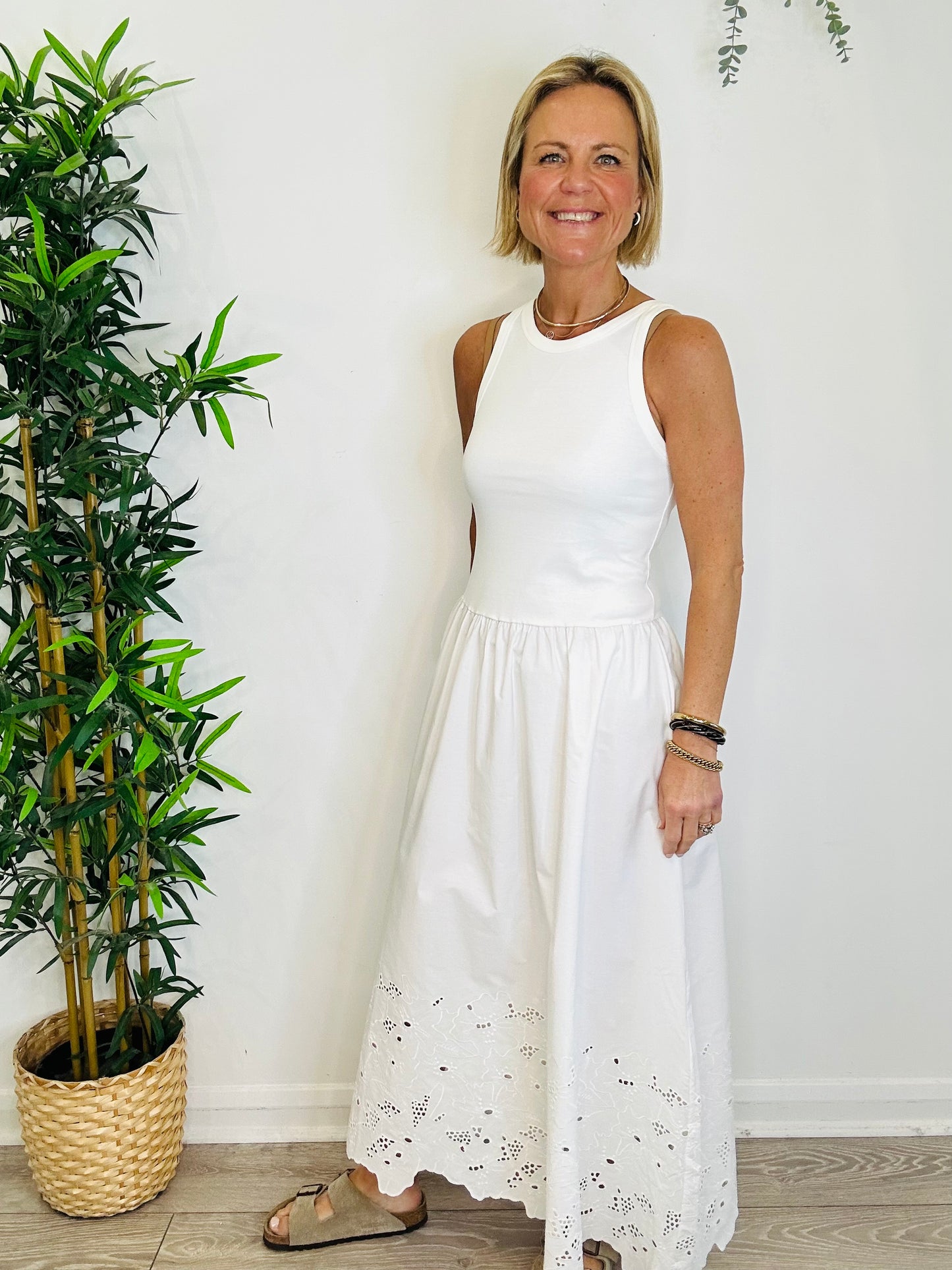 Sleeveless Cotton Dress - Size S