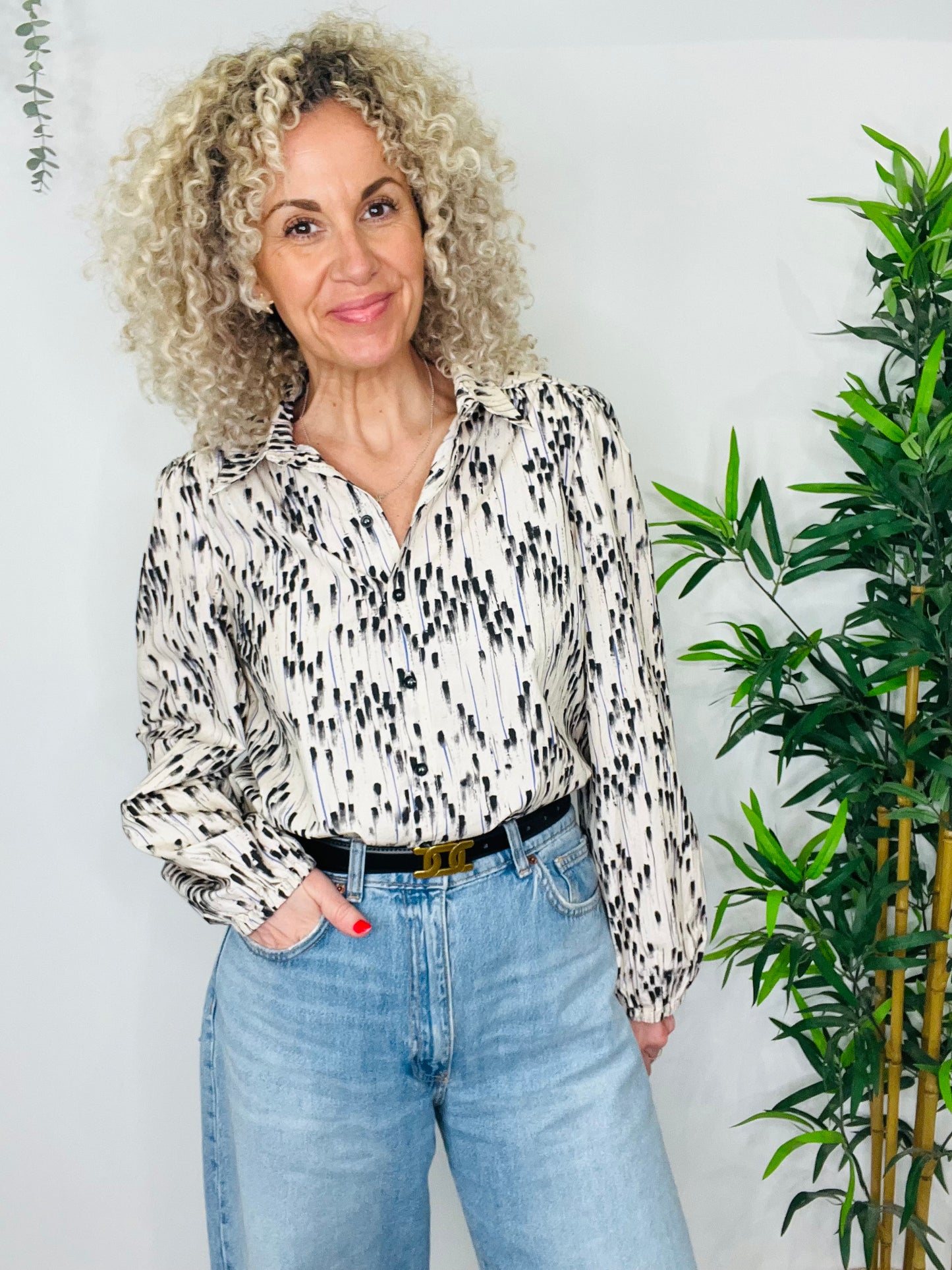 Patterned Cotton Shirt - Size XL