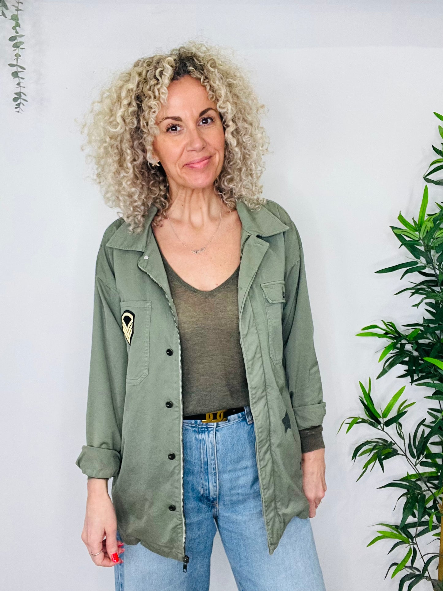 Military Style Shacket - Size M