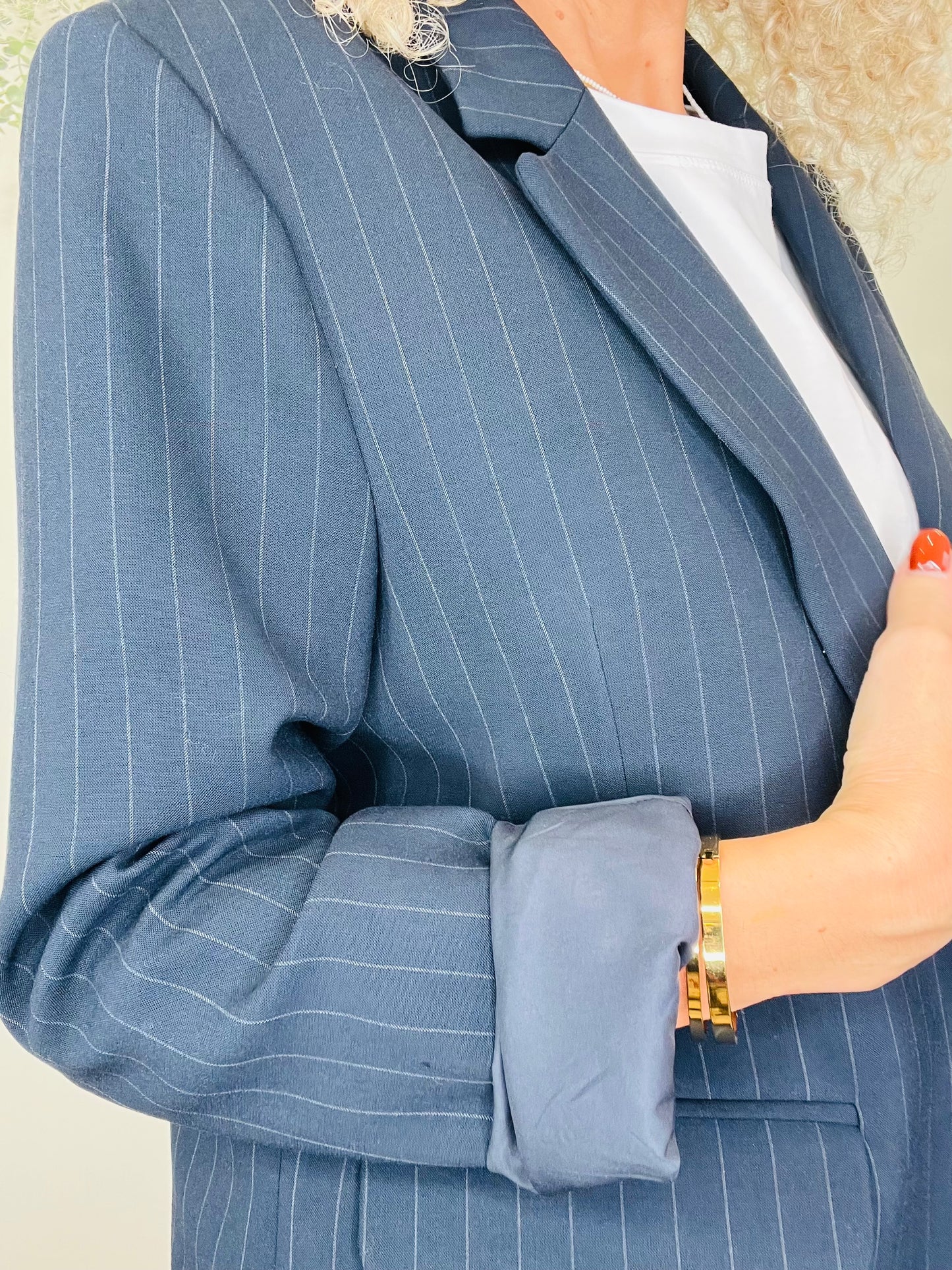 Pinstripe Blazer - Size 38