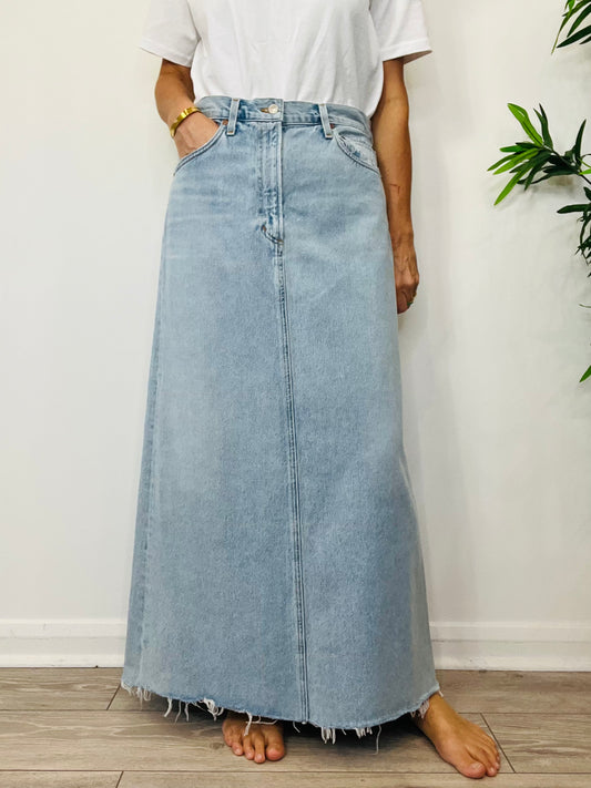 Hilla Denim Maxi Skirt - Size 30