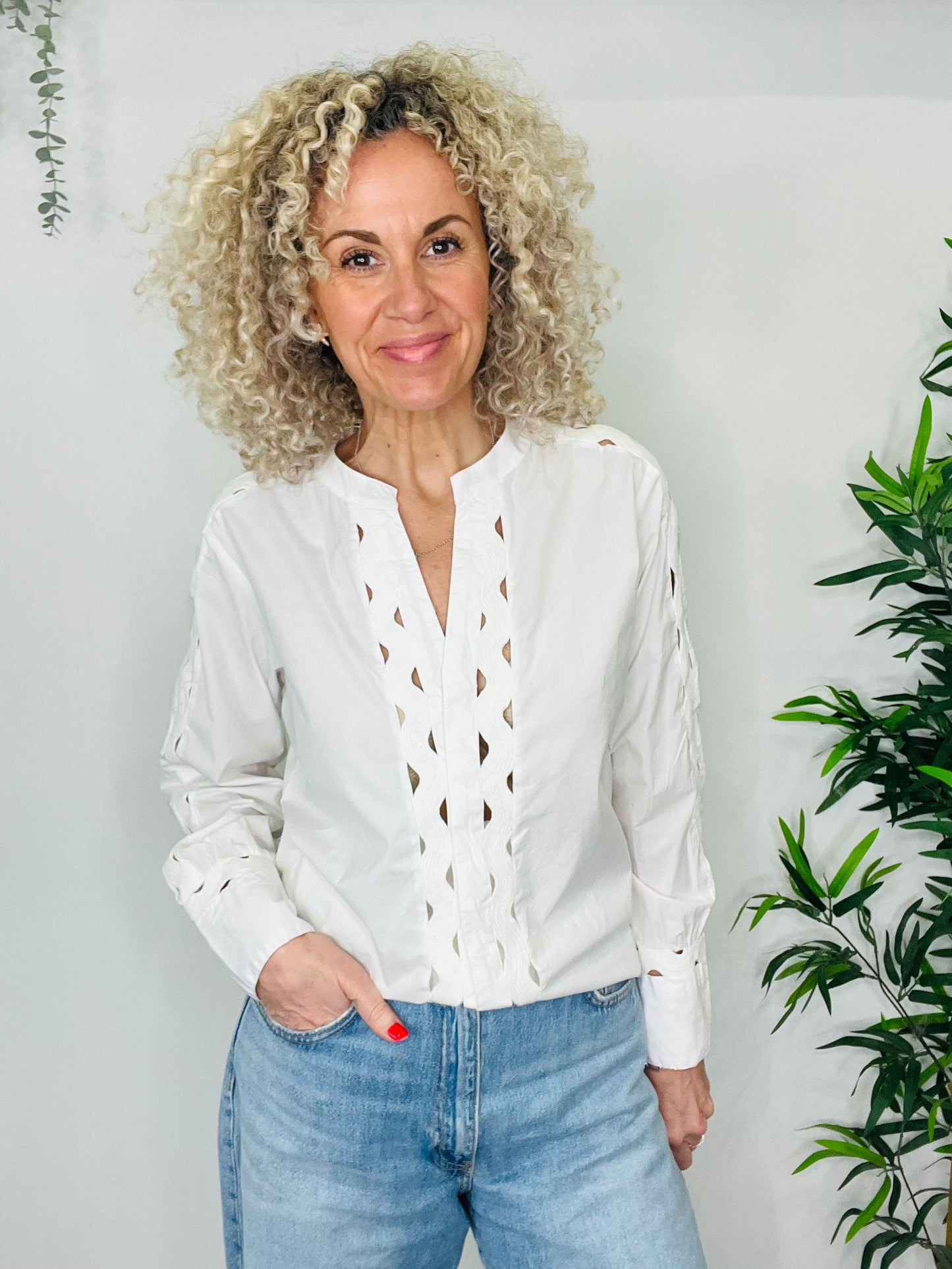 Ricrac Cotton Shirt - Size 38