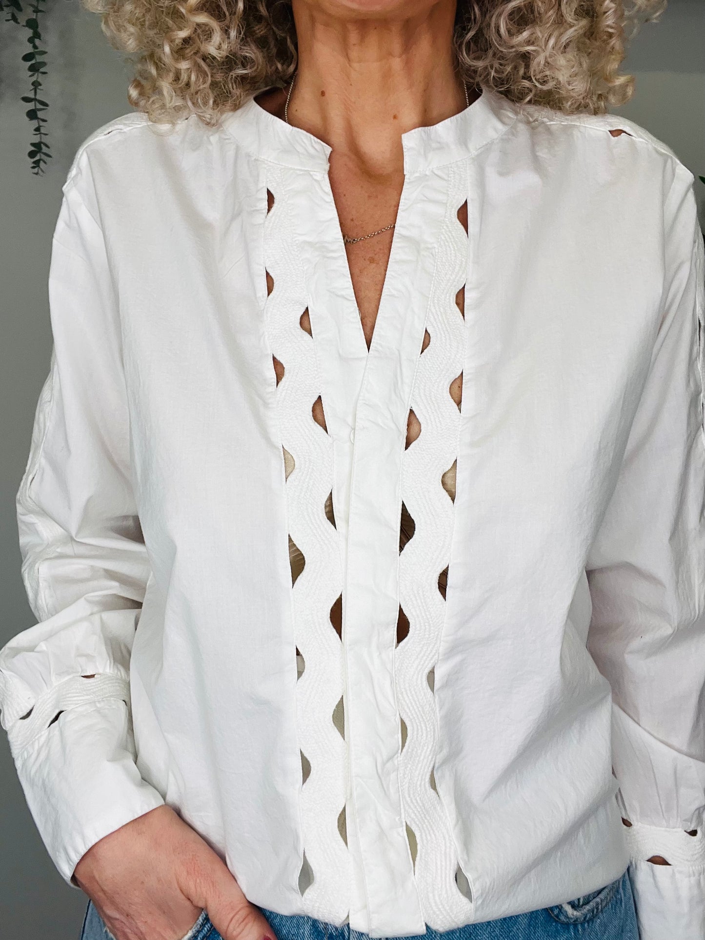 Ricrac Cotton Shirt - Size 38