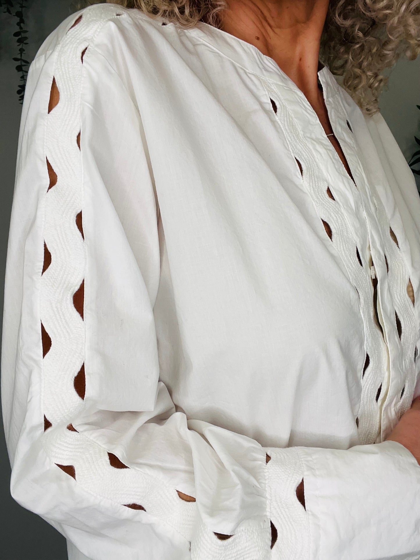 Ricrac Cotton Shirt - Size 38