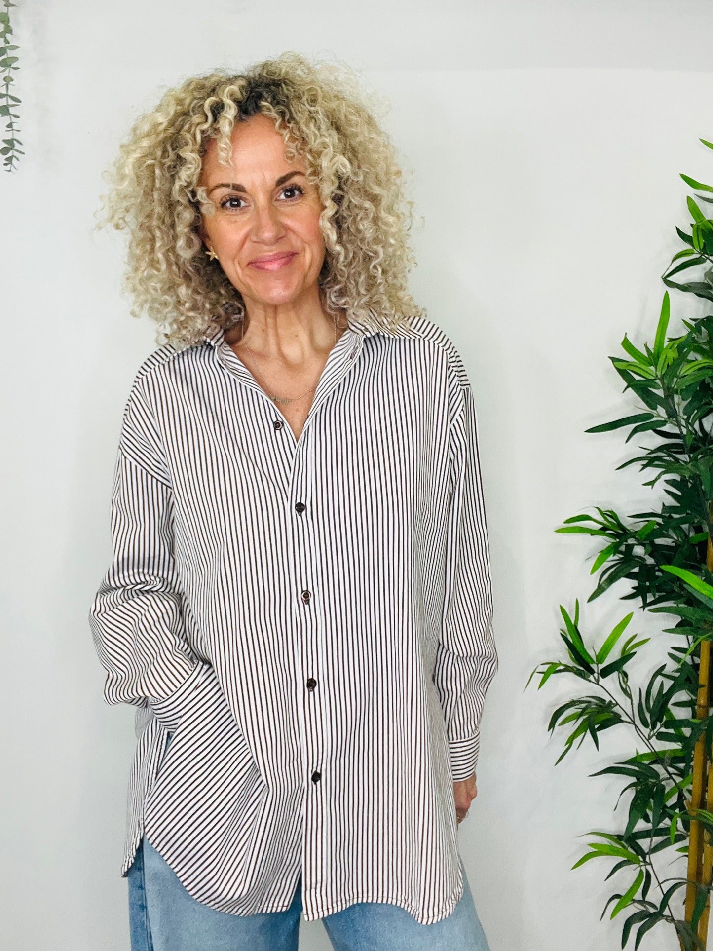 Cotton Striped Shirt - Size L